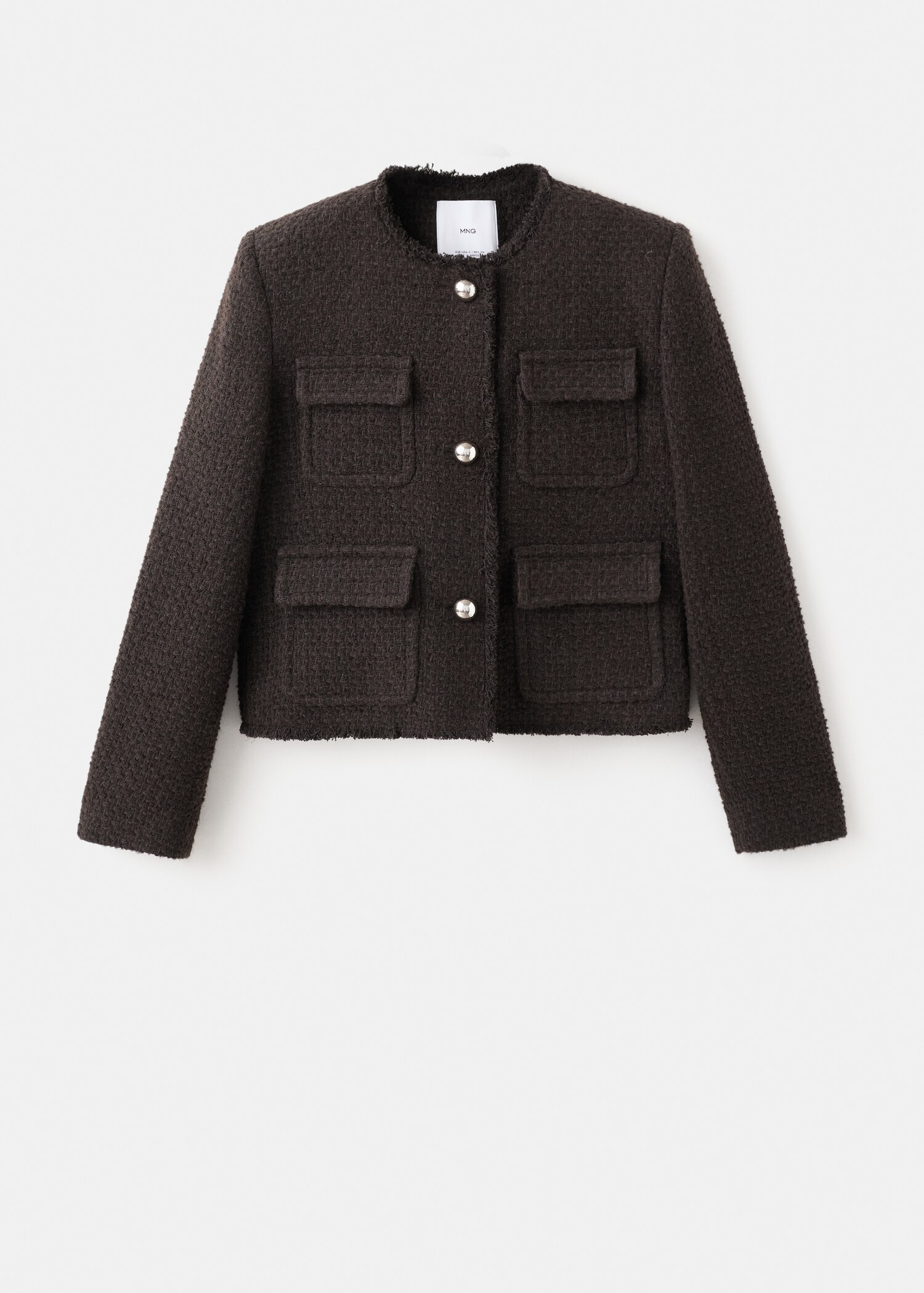 Tweed jacket with frayed ends - Article without model