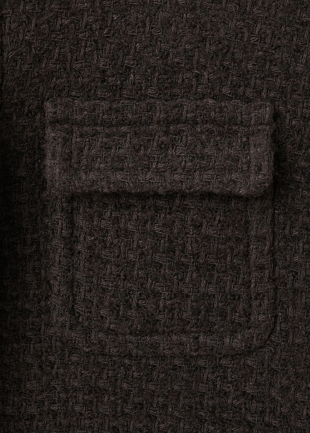 Tweed jacket with frayed ends