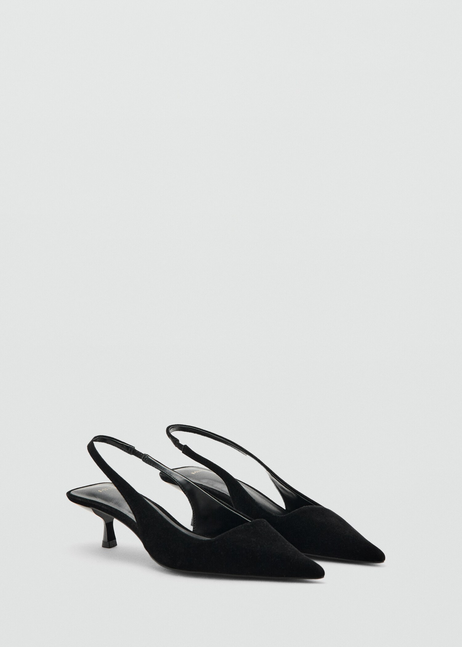 Velvet heeled shoes - Medium plane