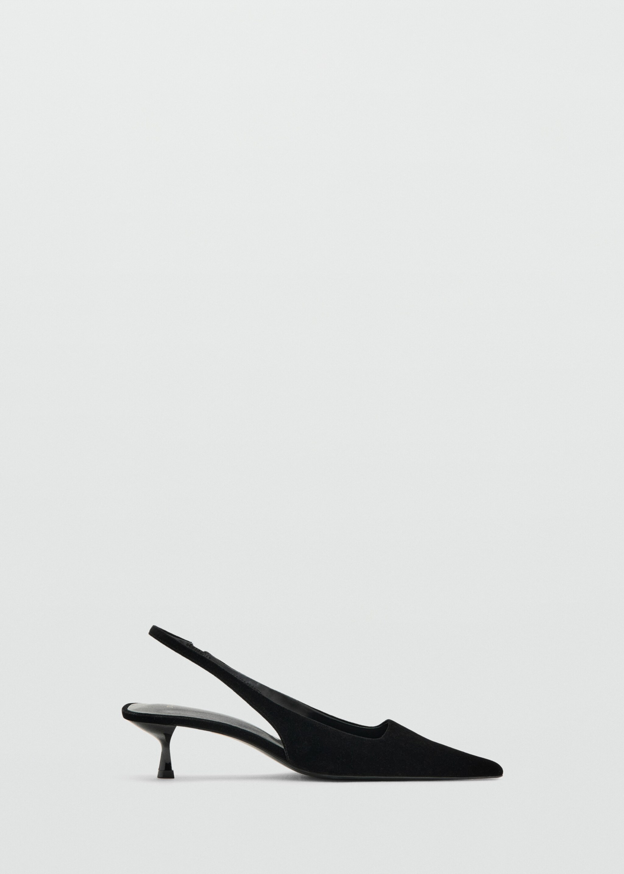 Velvet heeled shoes - Article without model, Black. Ref: 17077760-00.