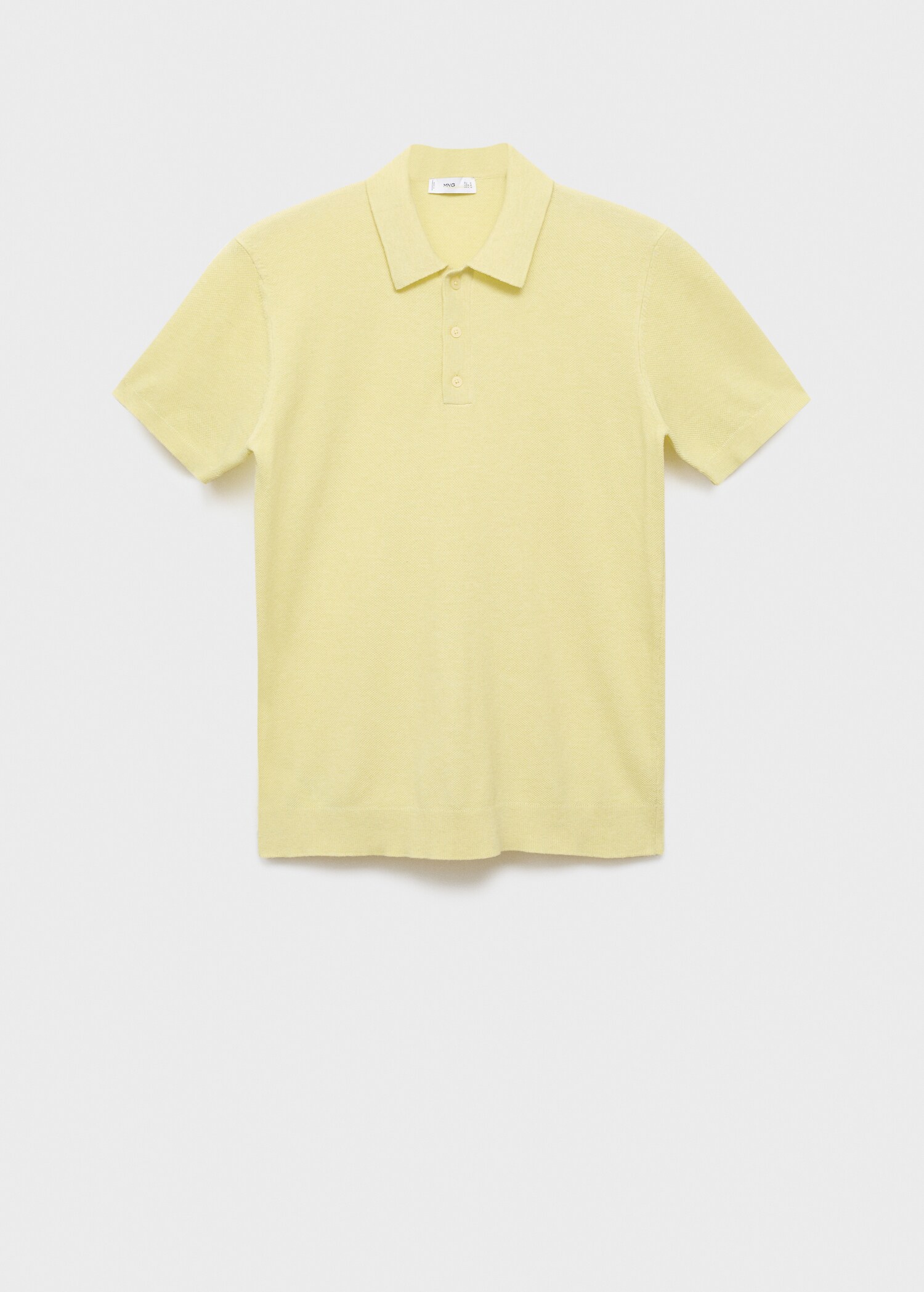 Structured knitted slim-fit polo shirt - Article without model