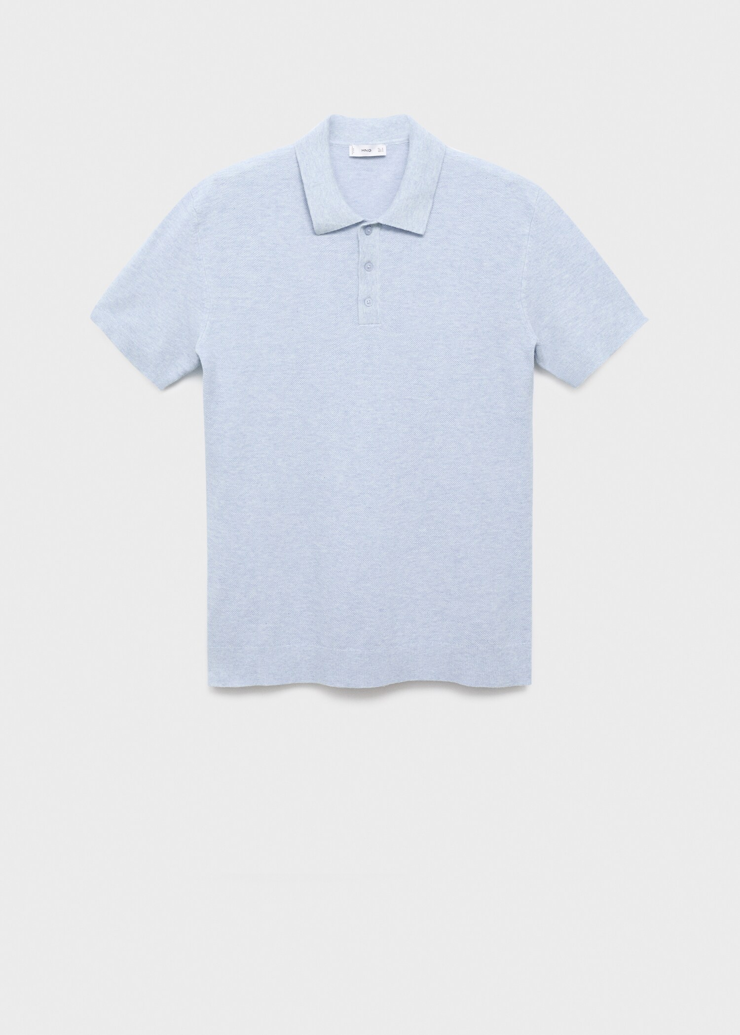 Structured knitted slim-fit polo shirt - Article without model