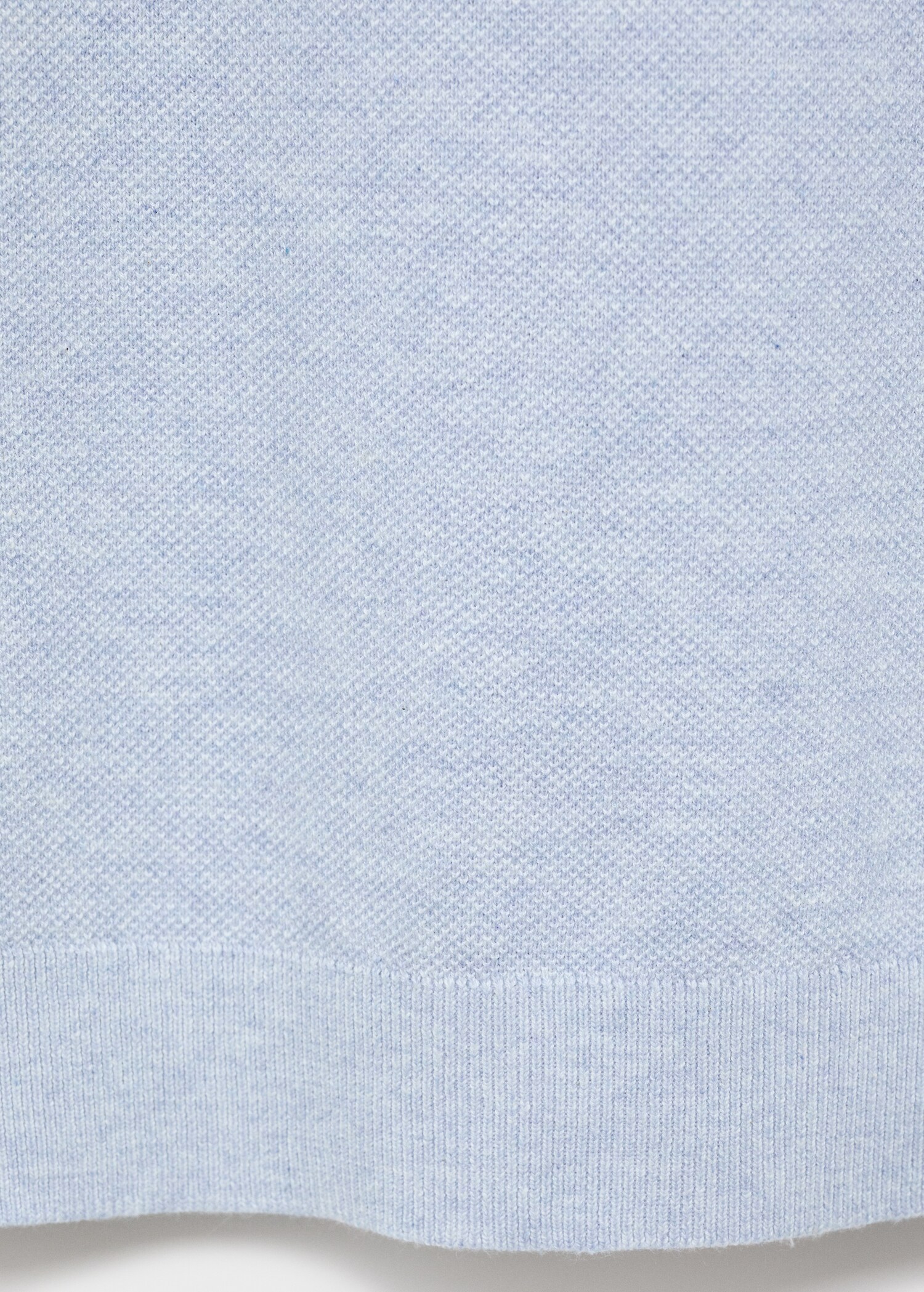 Structured knitted slim-fit polo shirt - Details of the article 0