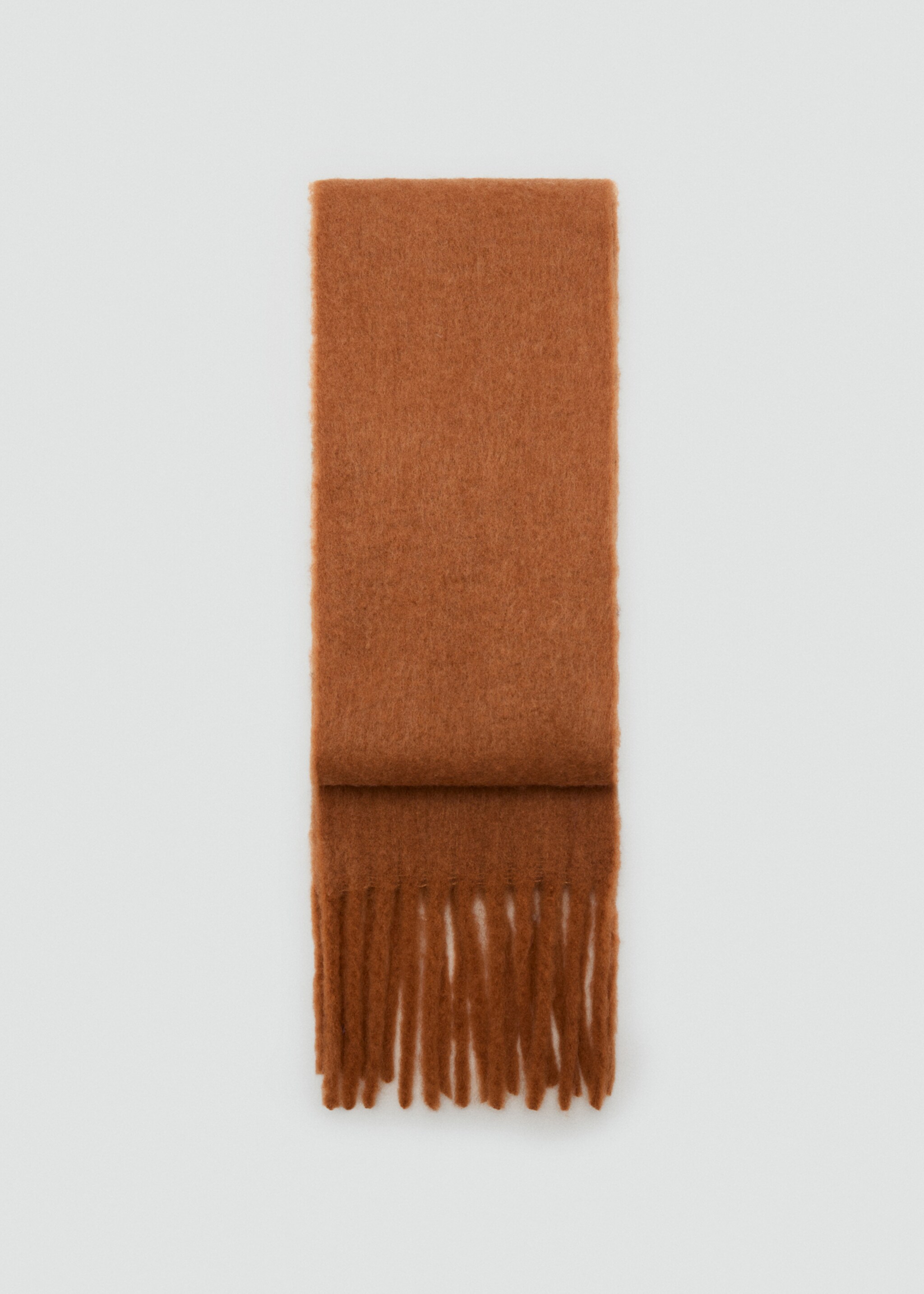 Fringed edge scarf - Article without model, Caramel. Ref: 17077764-00.