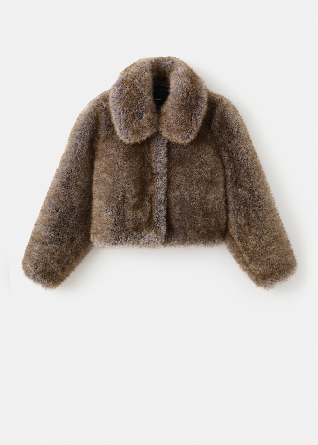 Faux-fur cropped jacket - Women | MANGO Japan