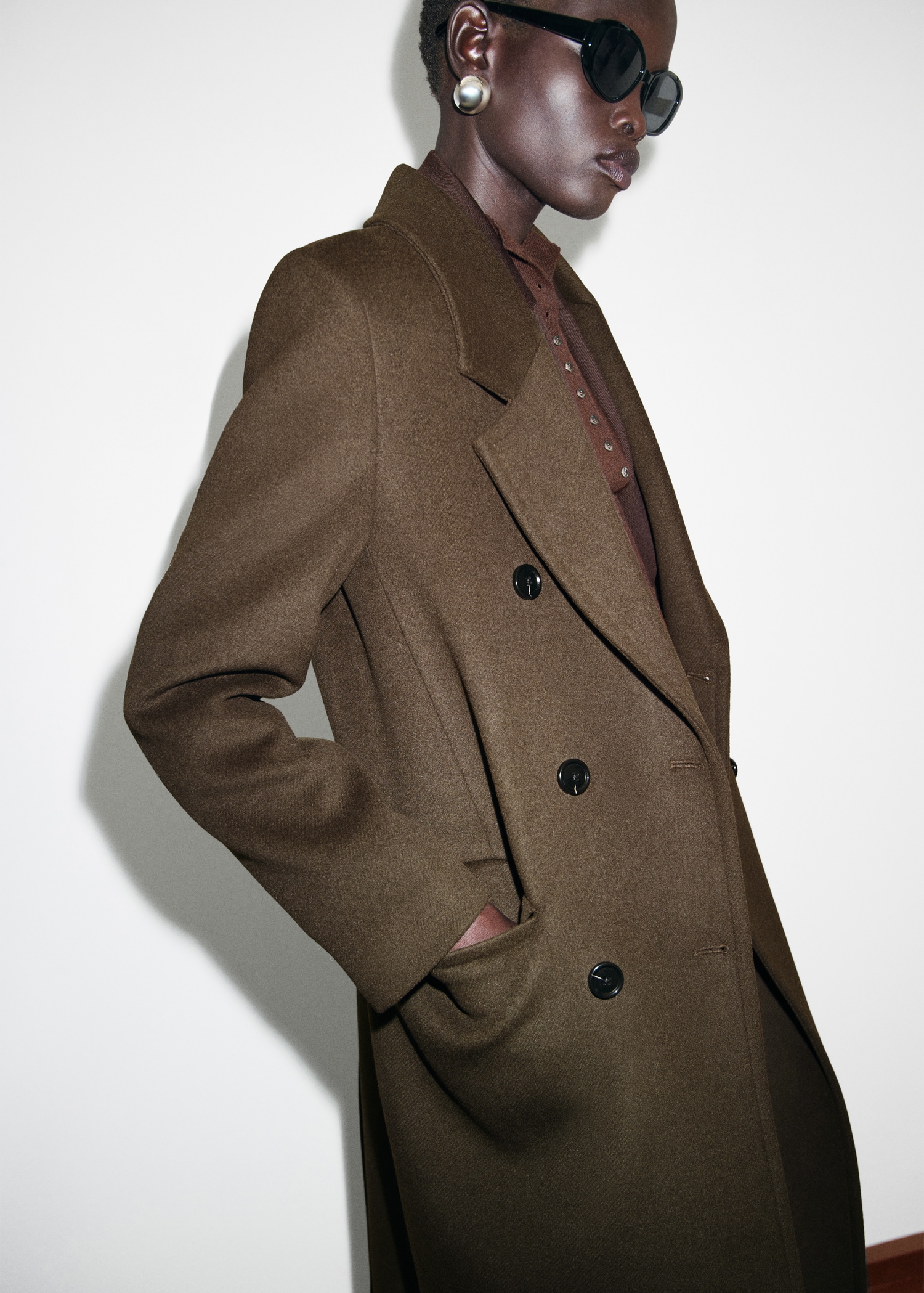 Double-breasted wool coat - Medium plane