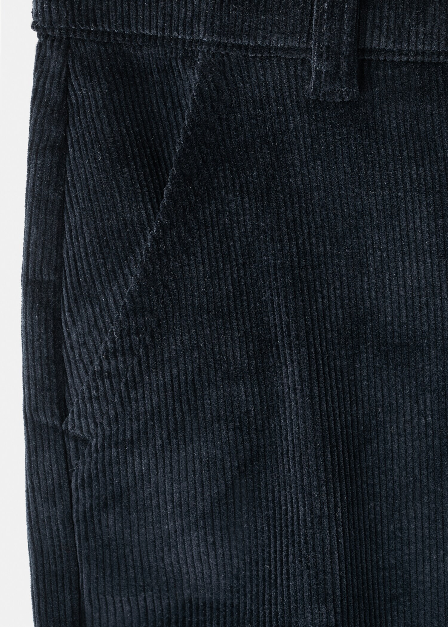 Corduroy straight trousers - Details of the article 0