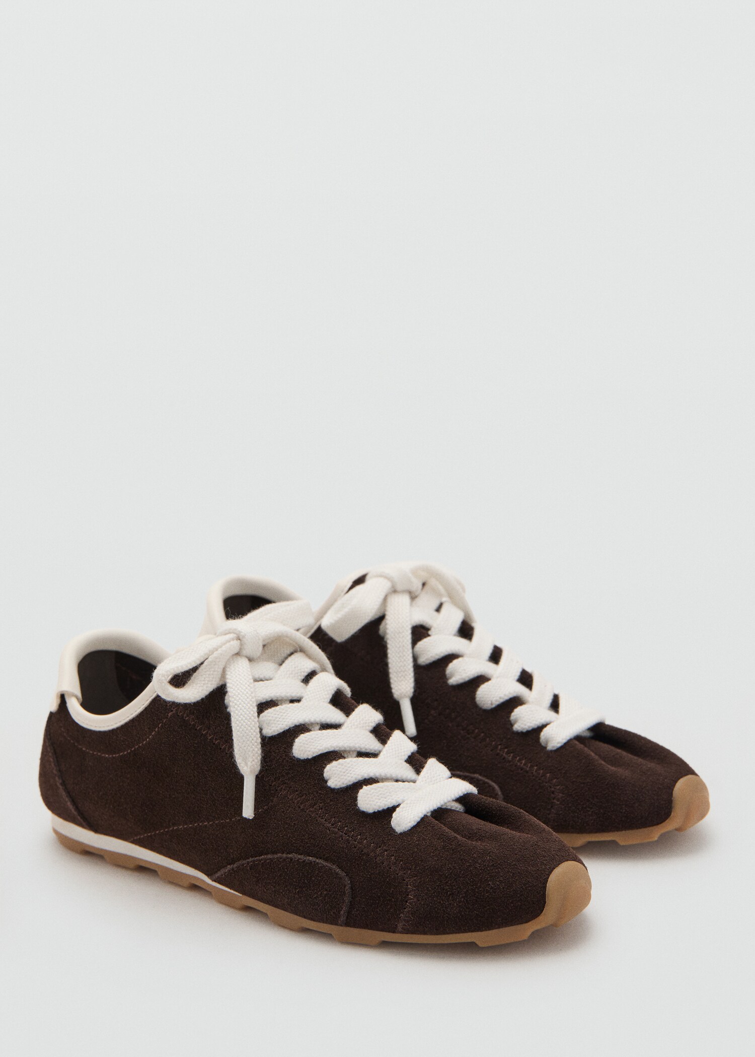 Suede contrast trainers - Medium plane