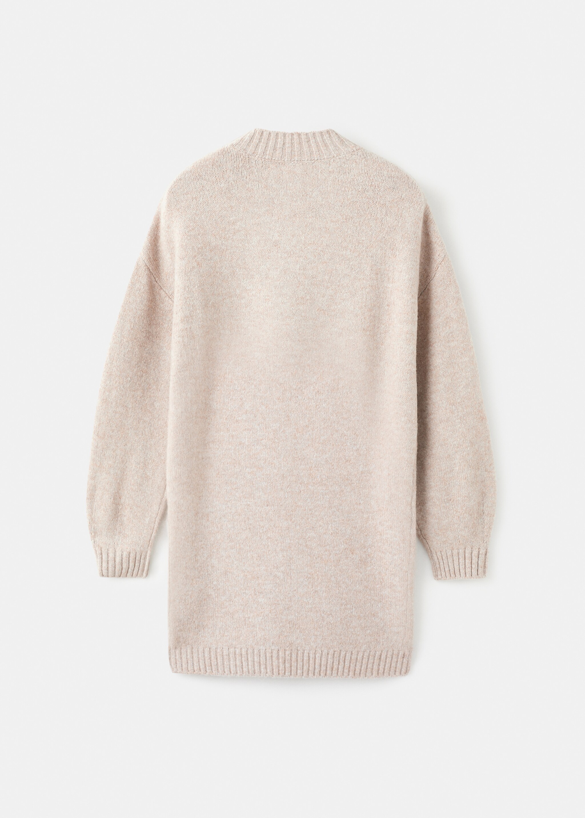 Knit midi dress - Reverse of the article, Medium Brown. Ref: 17077786-00.