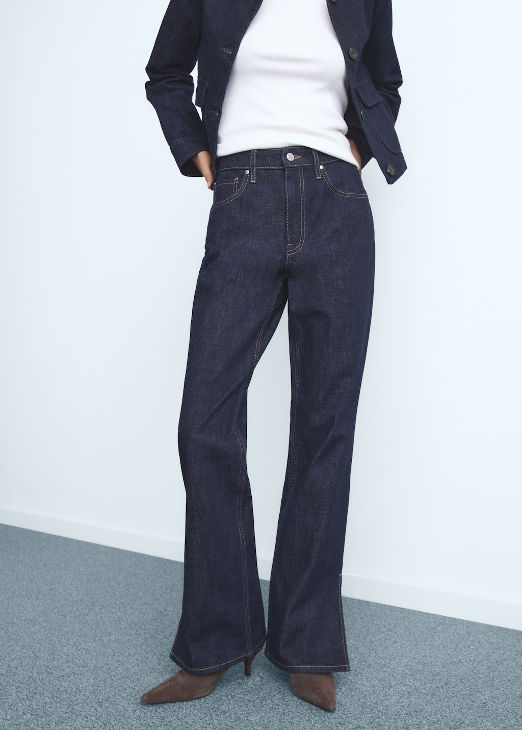Mango Straight-leg jeans with openings