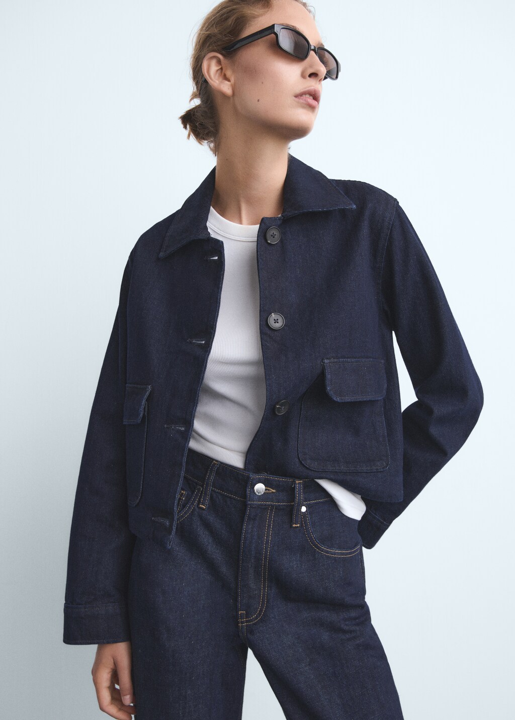 Mango Straight-leg jeans with openings