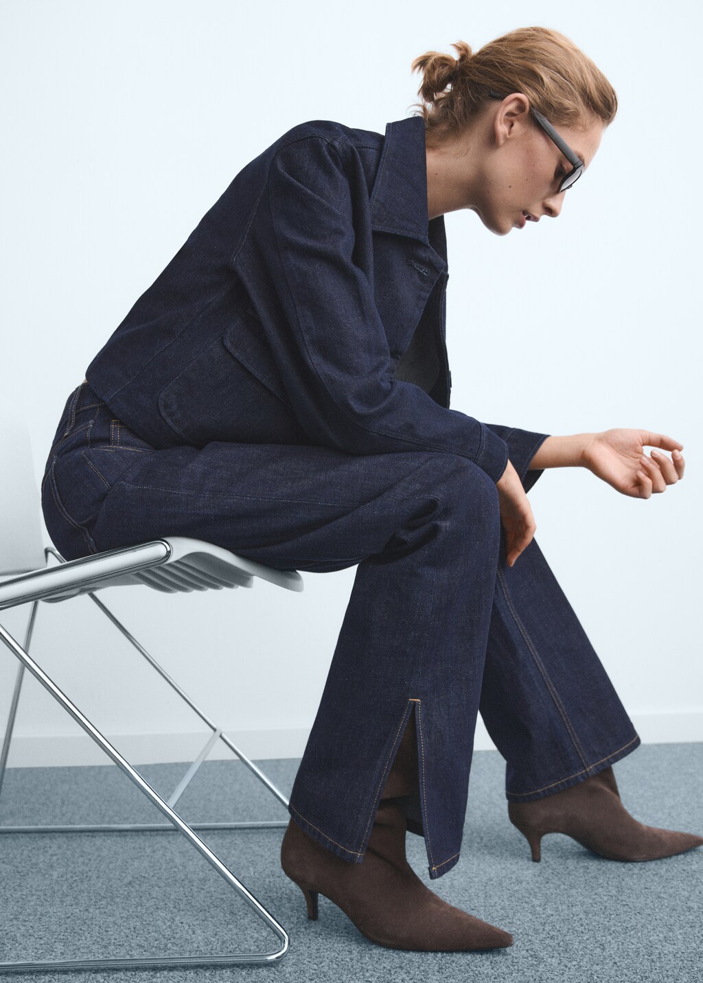 Mango Straight-leg jeans with openings