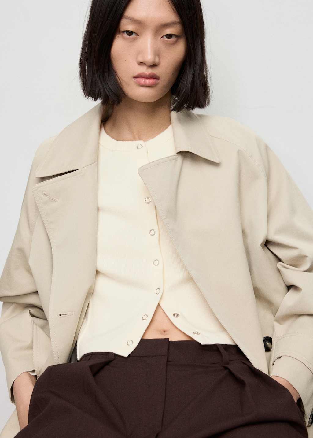 Ribbed knitted cardigan