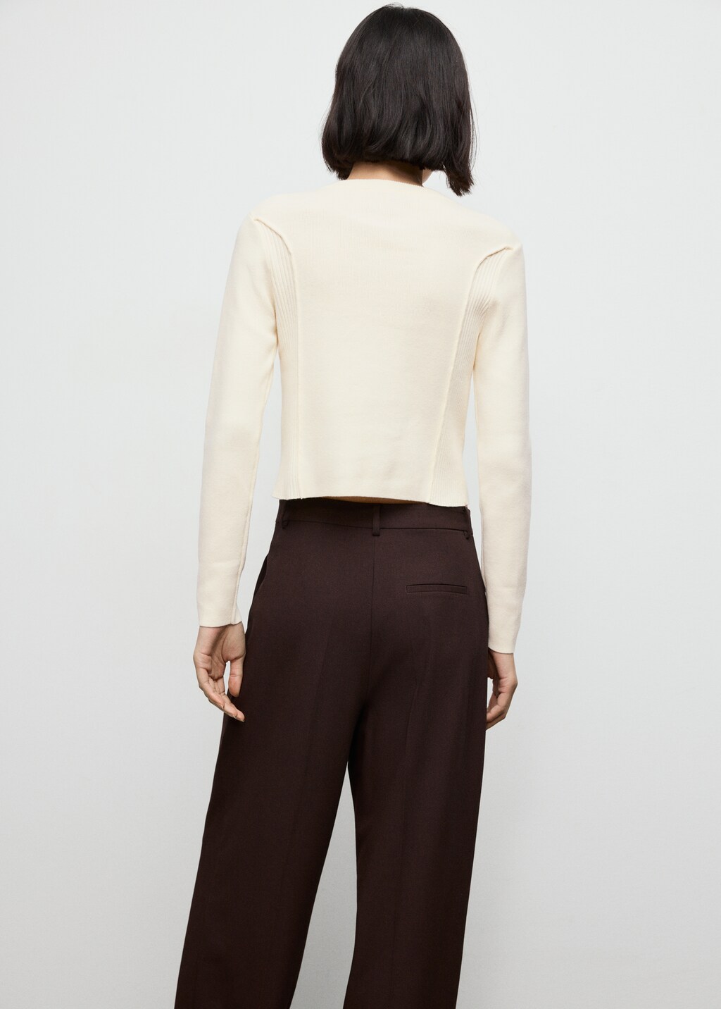 Mango Ribbed knitted cardigan