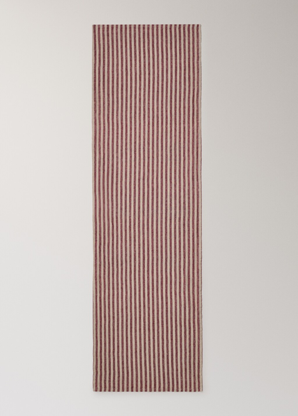 100% linen striped table runner