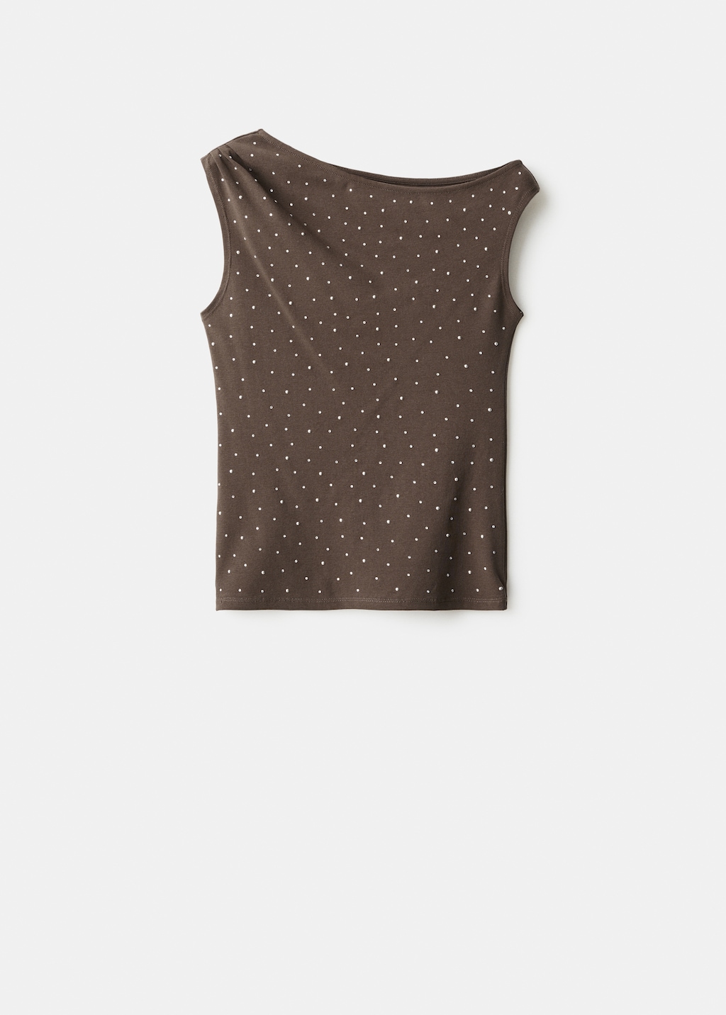 Asymmetrical top with rhinestones