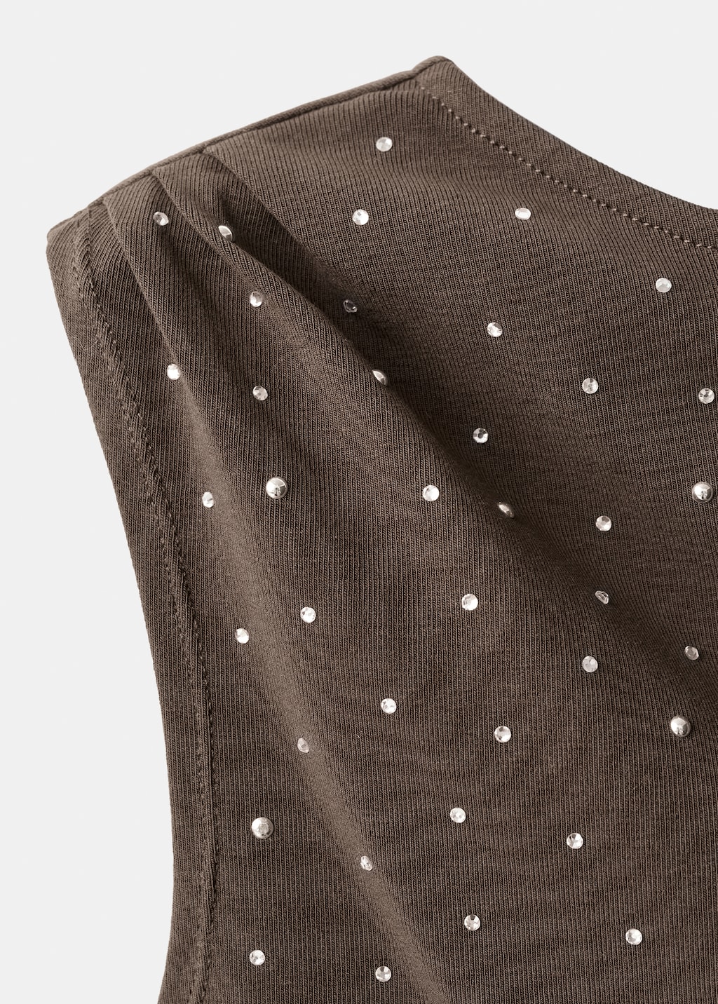 Asymmetrical top with rhinestones