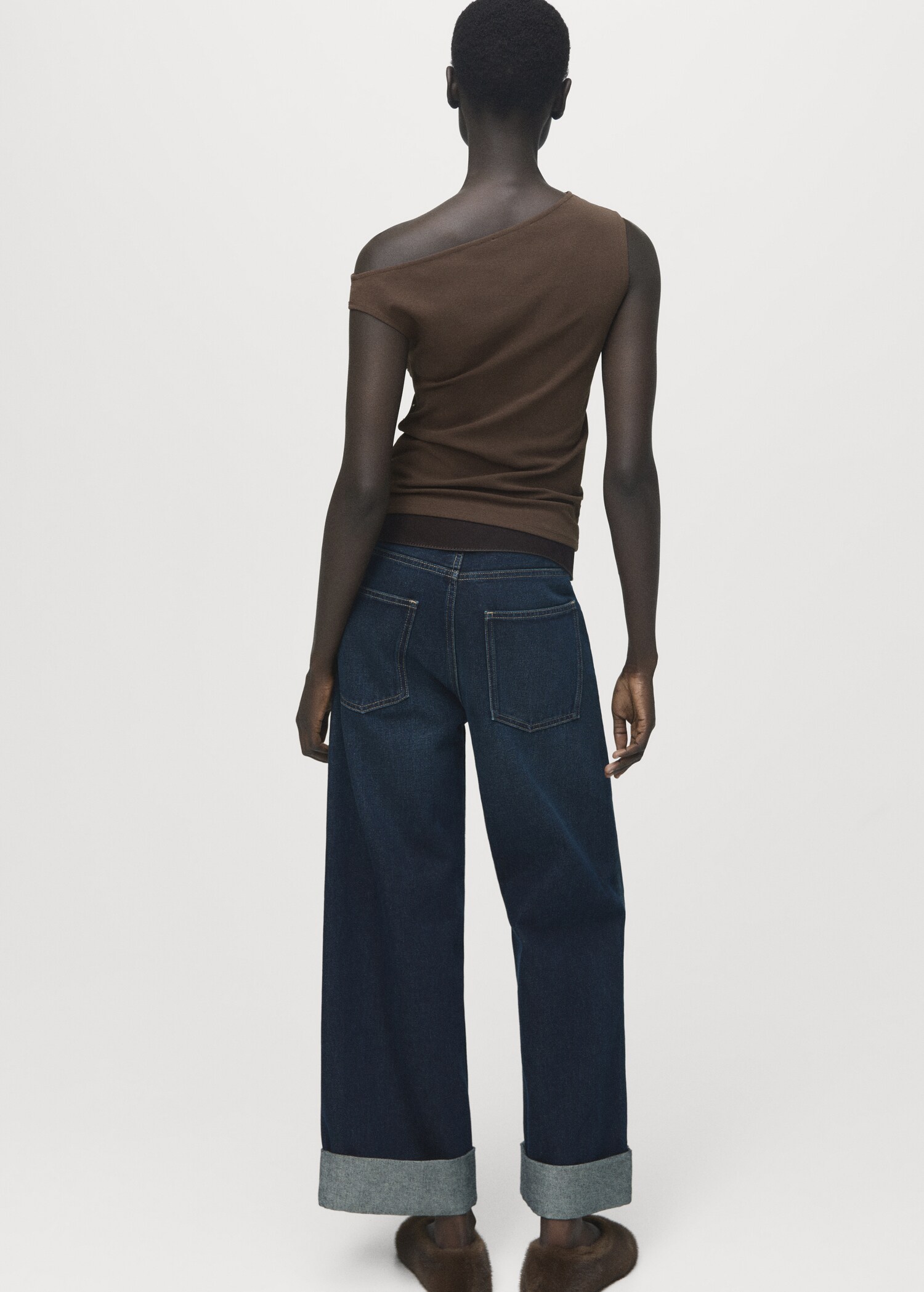 Asymmetric strass top - Reverse of the article