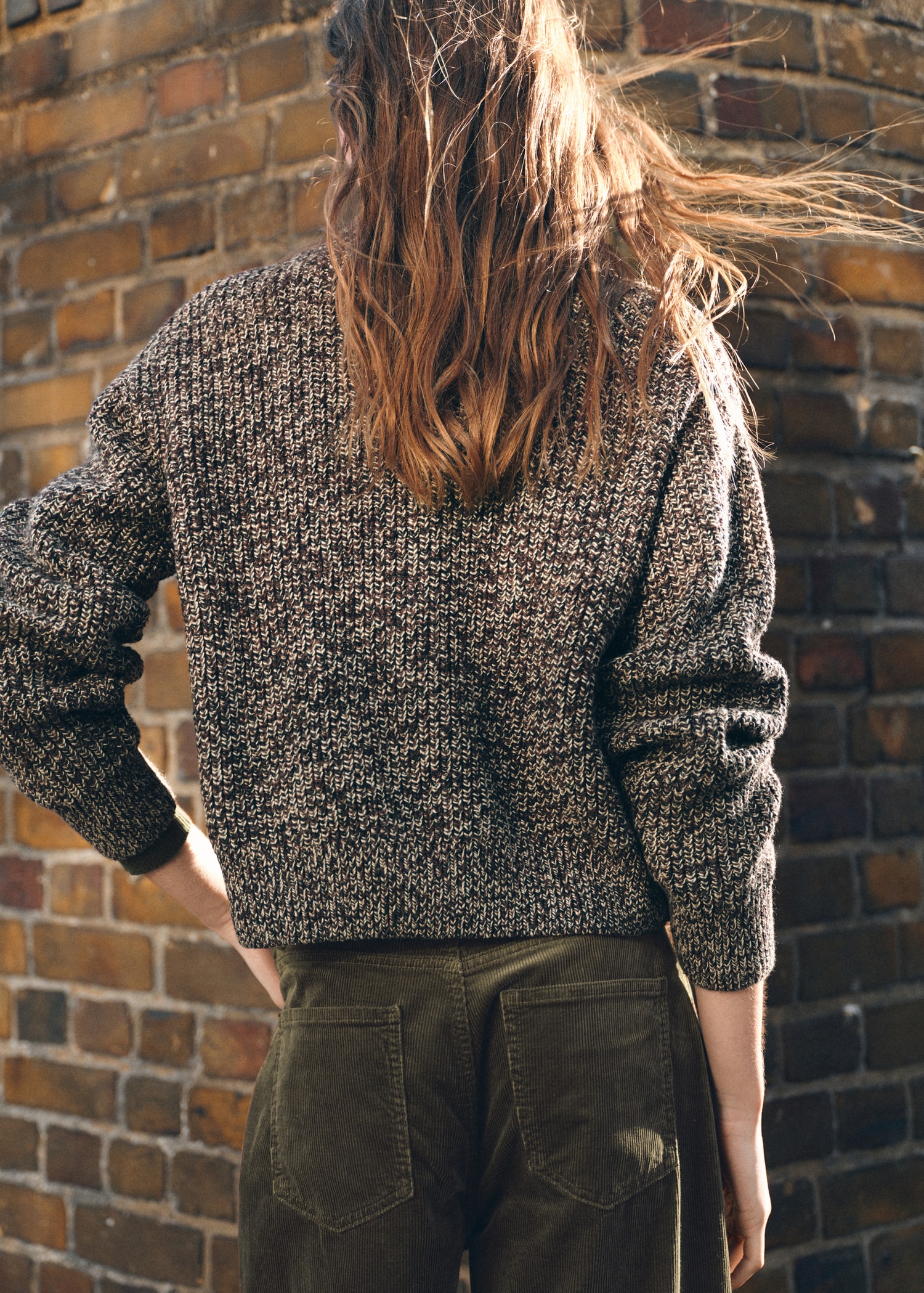 Mottled zip-up cardigan MANGO Benin - Main Image