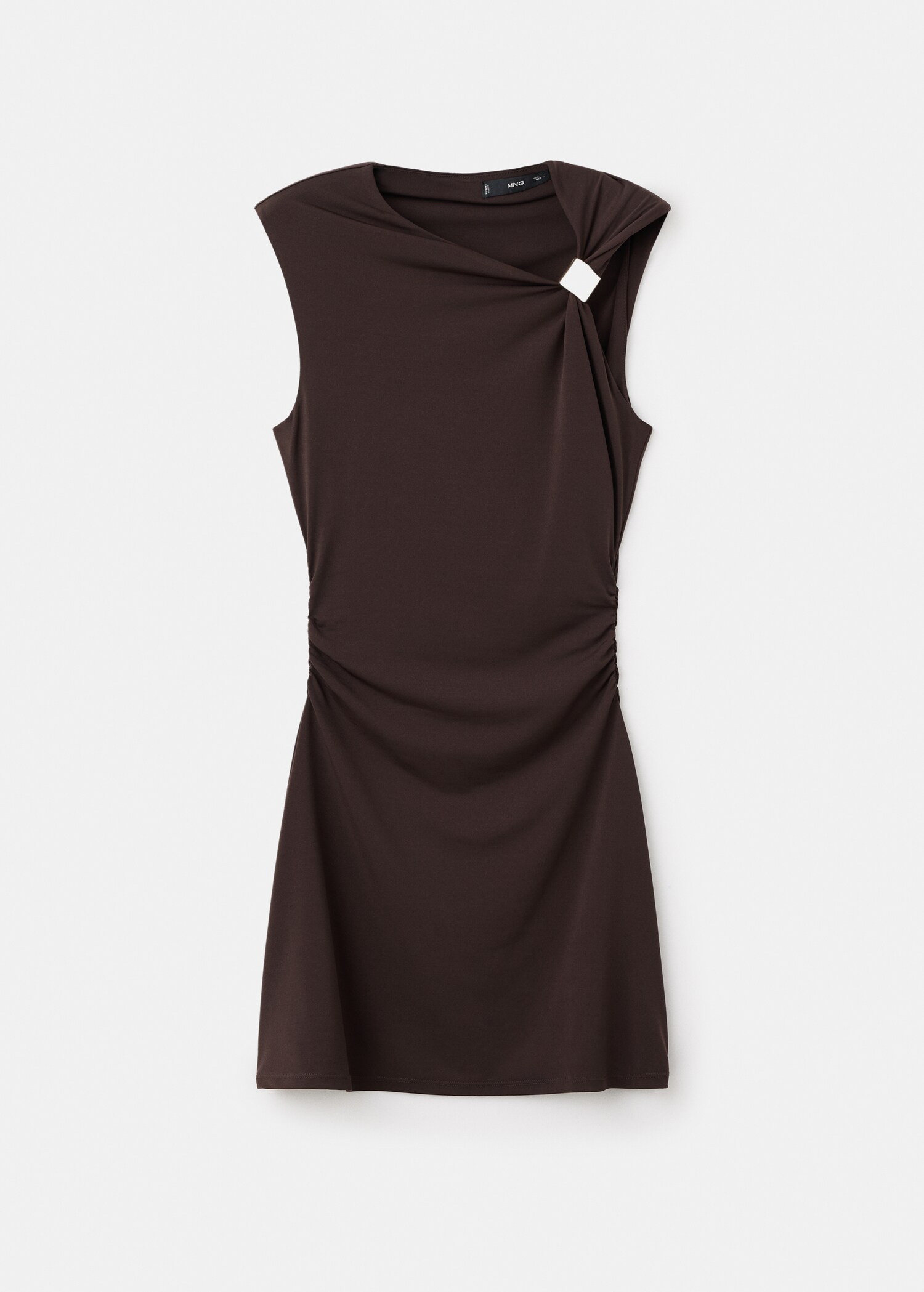 Dress with asymmetrical neck and metallic detail - Article without model