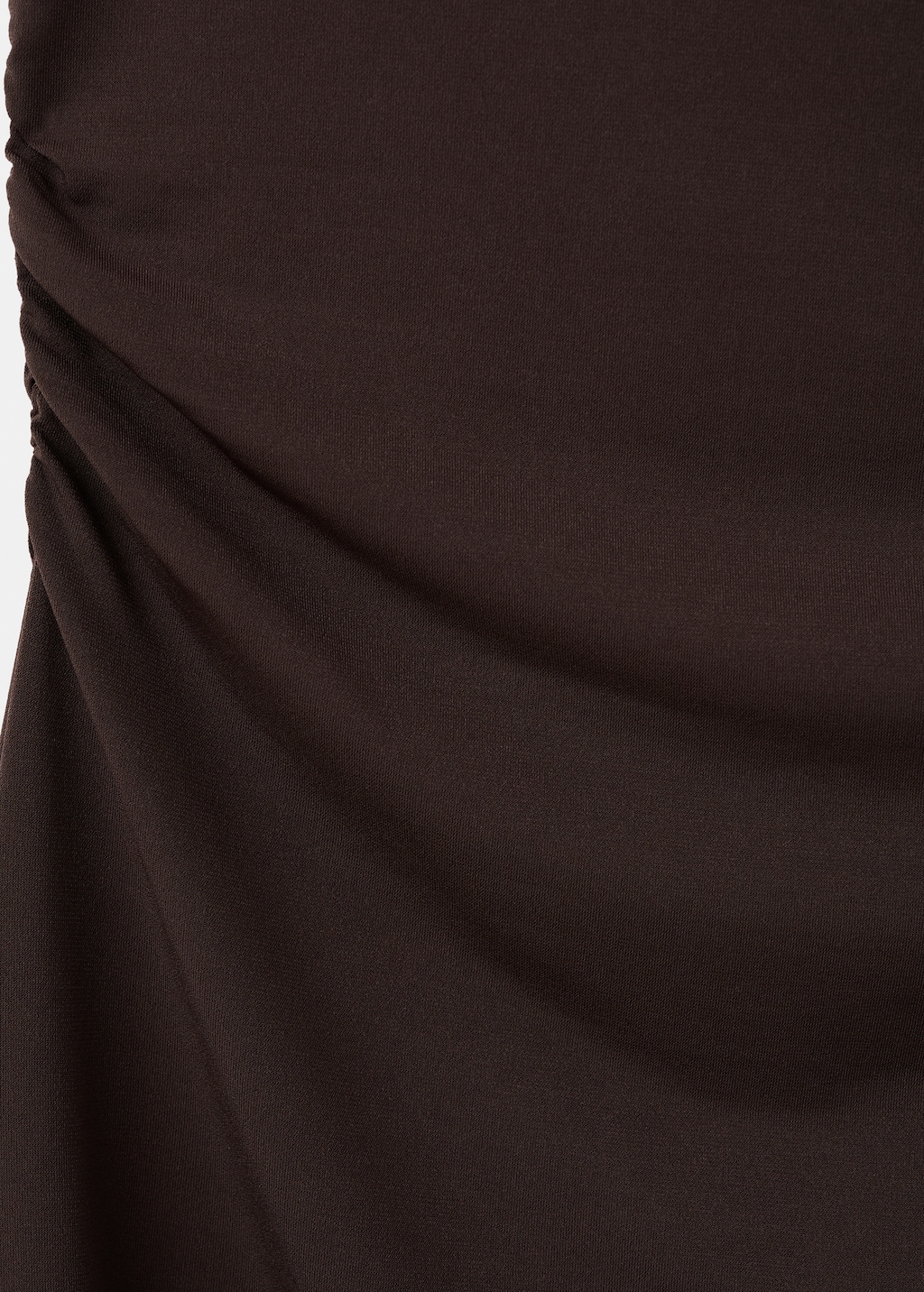 Dress with asymmetrical neck and metallic detail