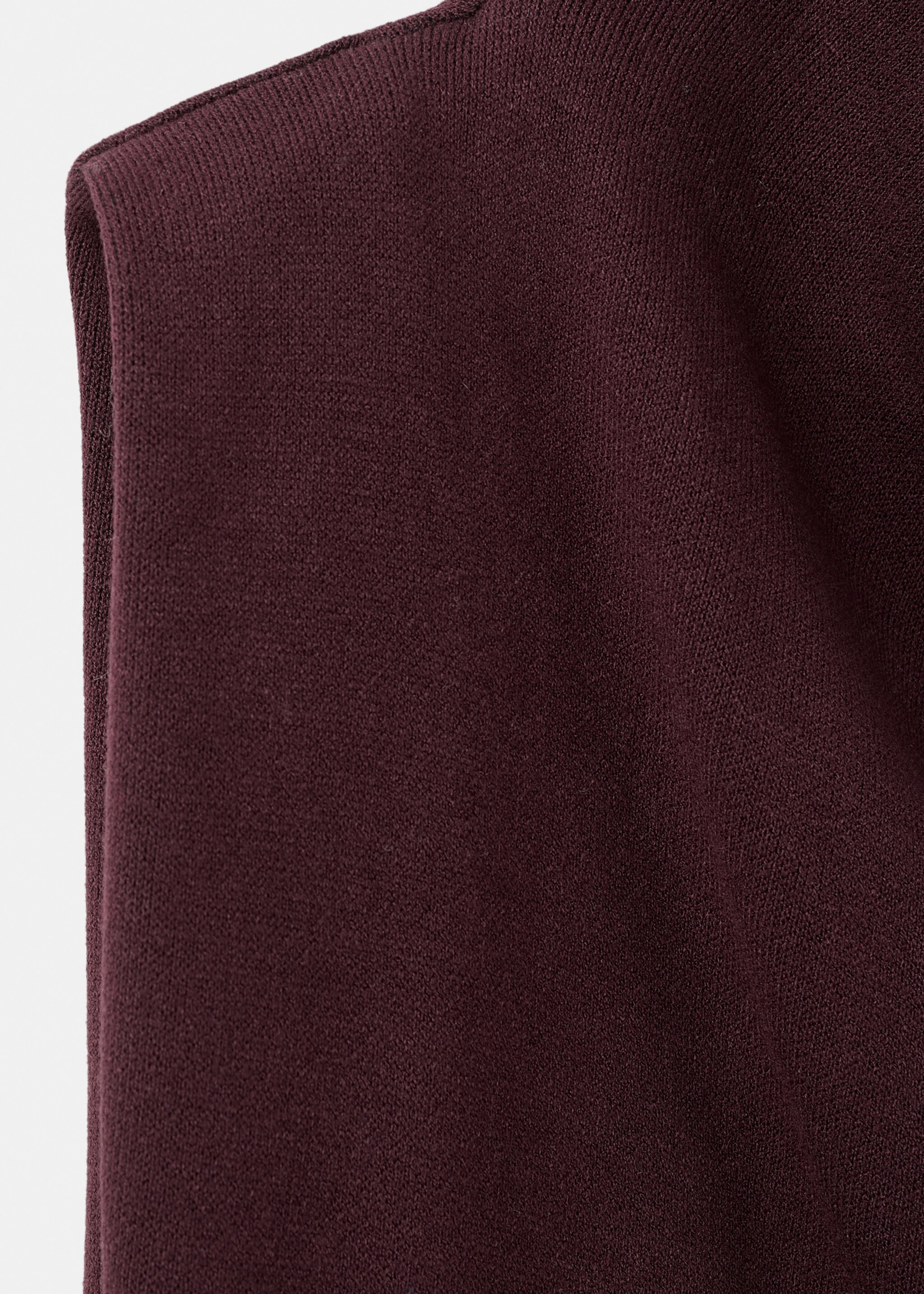 Draped neck top - Details of the article 0, Burgundy. Ref: 17077802-00.