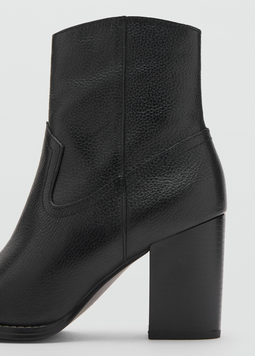 Leather pointed ankle boots - image 3