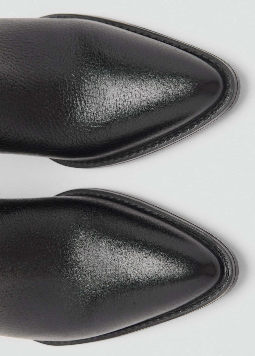 Leather pointed ankle boots