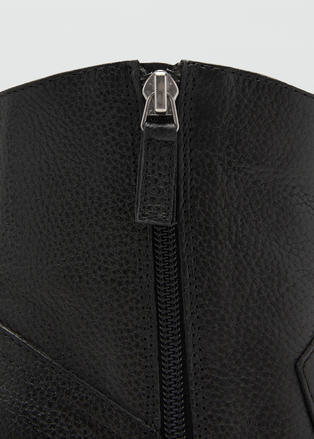 Leather pointed ankle boots