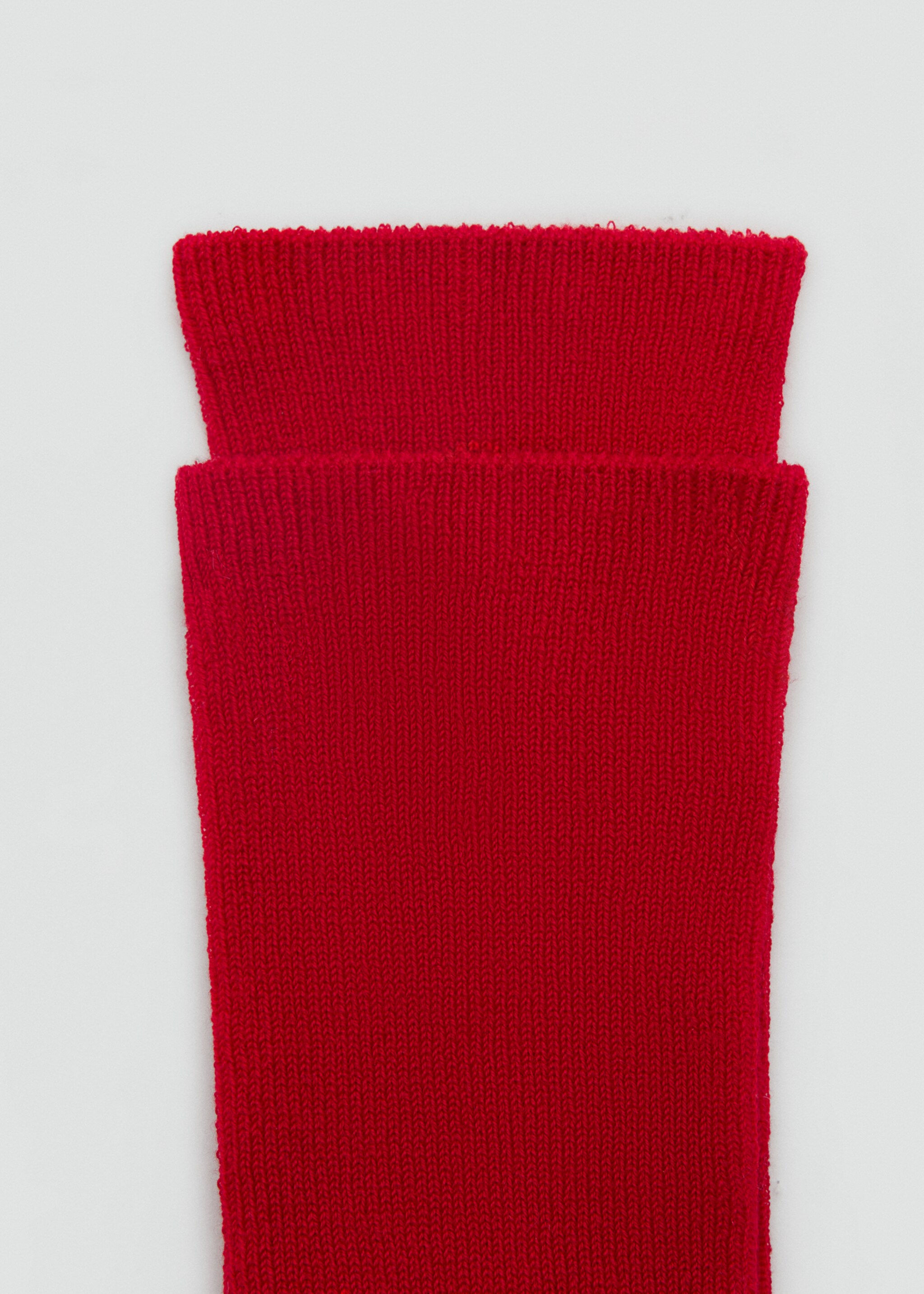 Chaussettes coton maille côtelée - Détail de l'article 1, Rouge. Ref: 17077806-00.