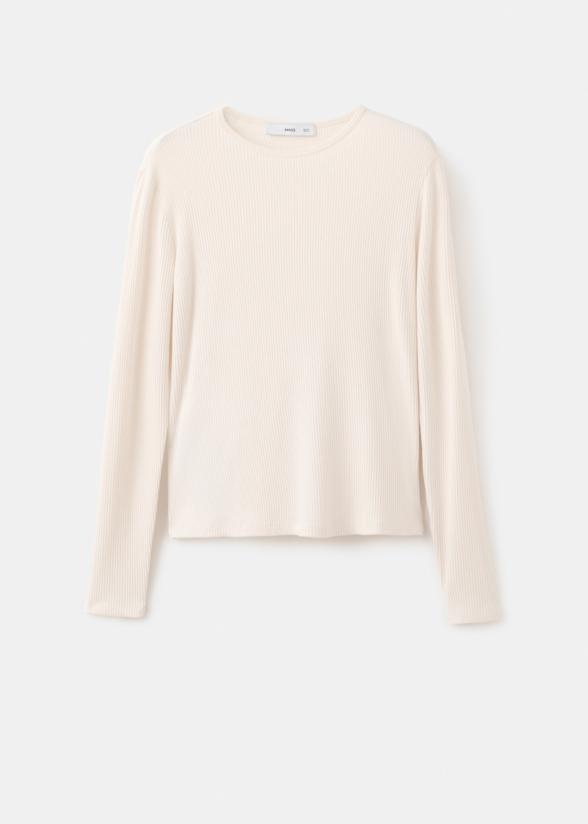 Long sleeve T-shirt - Article without model, Ecru. Ref: 17077807-00.