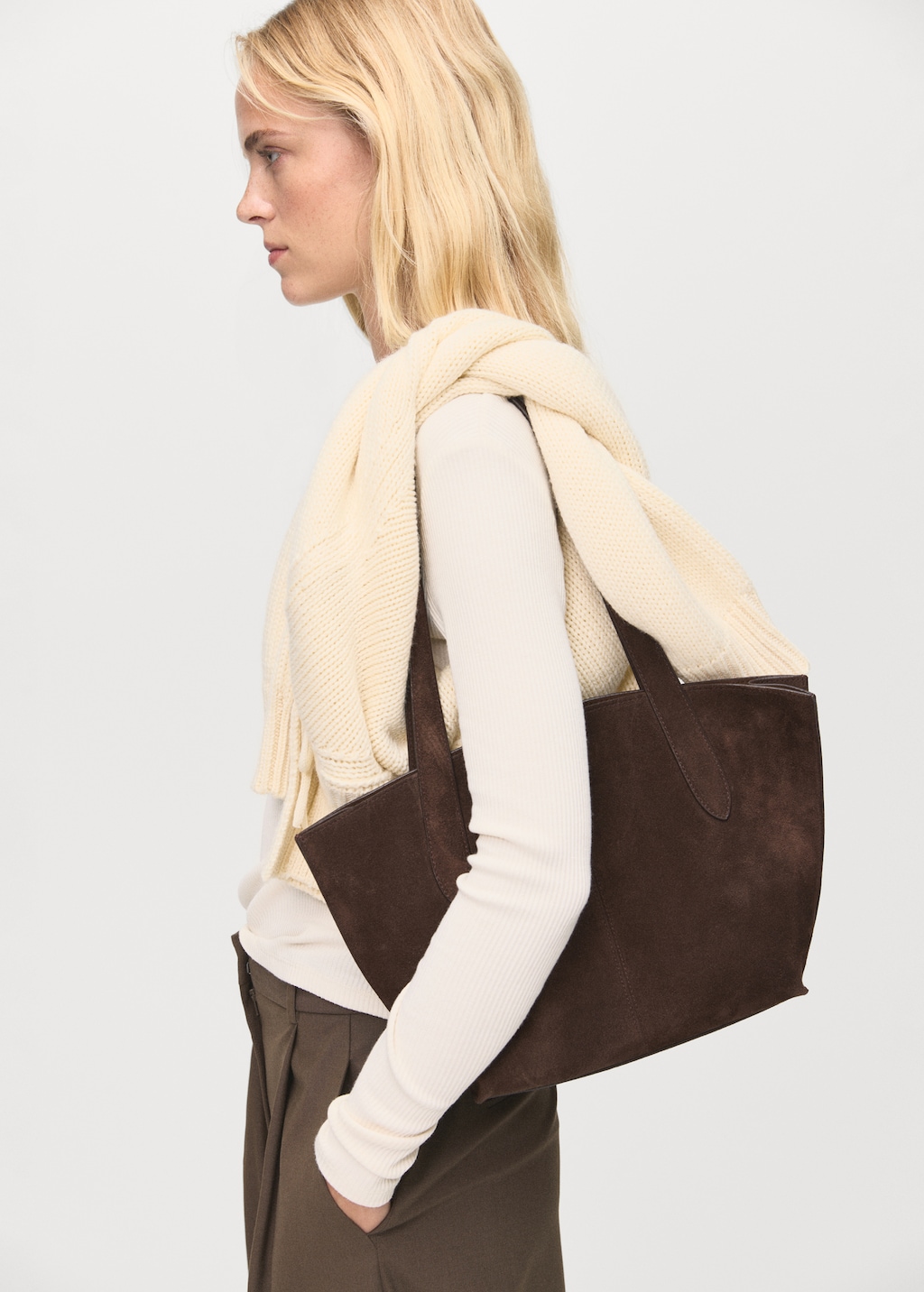 Ribbed long-sleeved t-shirt