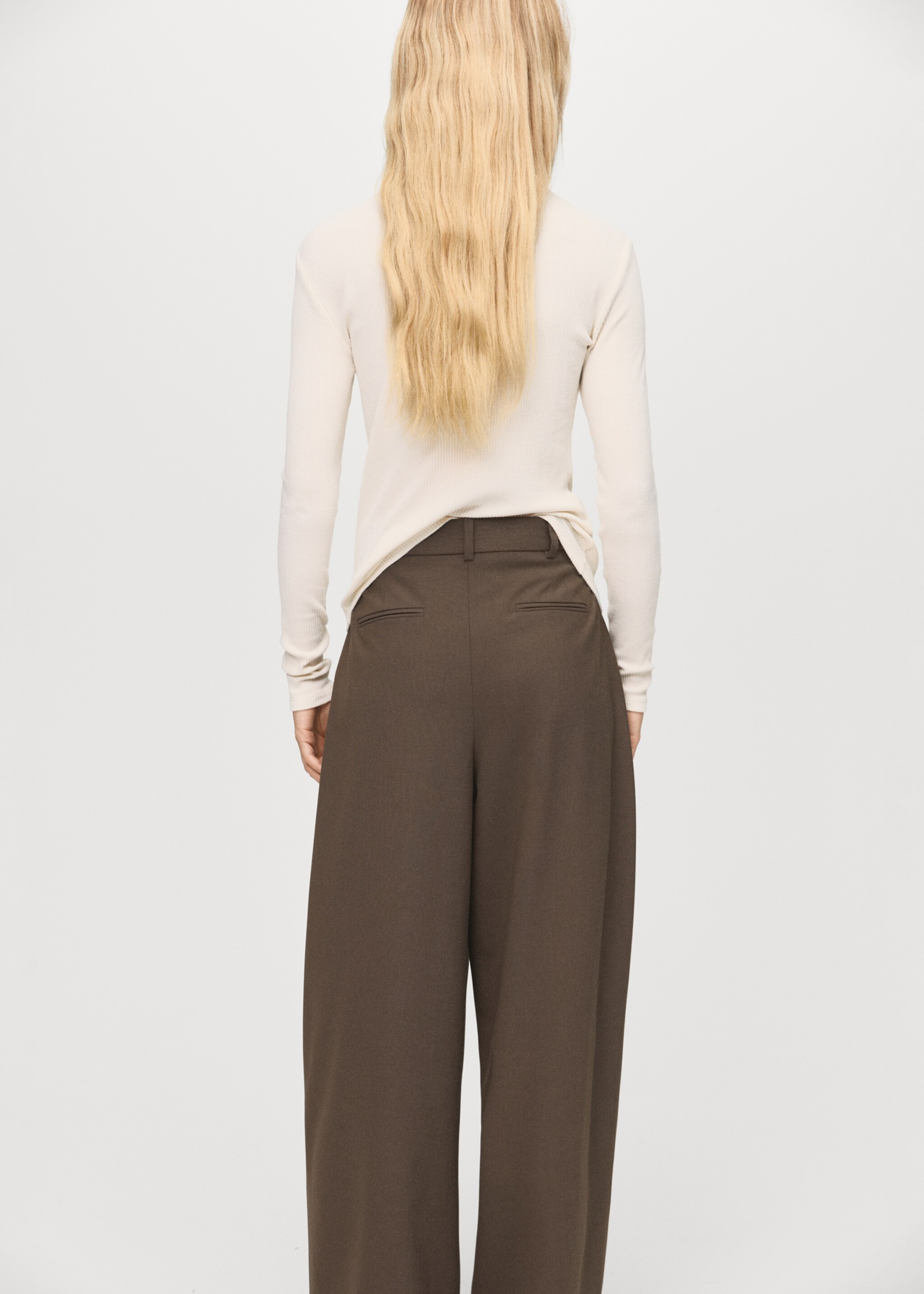 Long sleeve T-shirt - Reverse of the article, Ecru. Ref: 17077807-00.