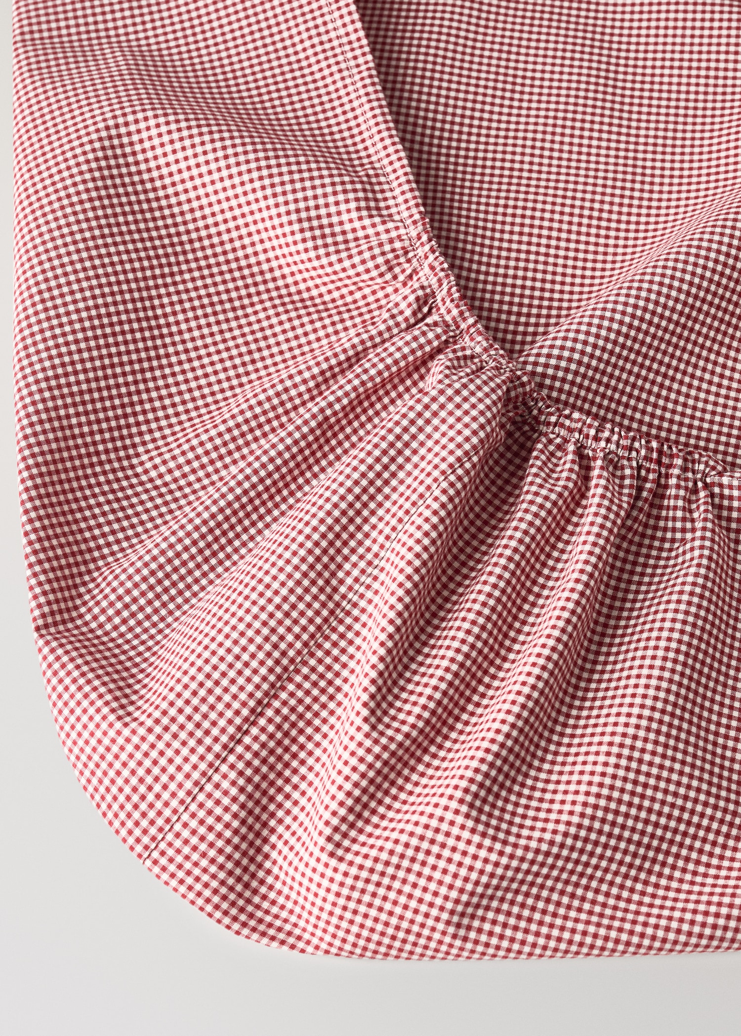 Yarn-dyed gingham-check fitted sheet for 135/140 bed - Details of the article 1