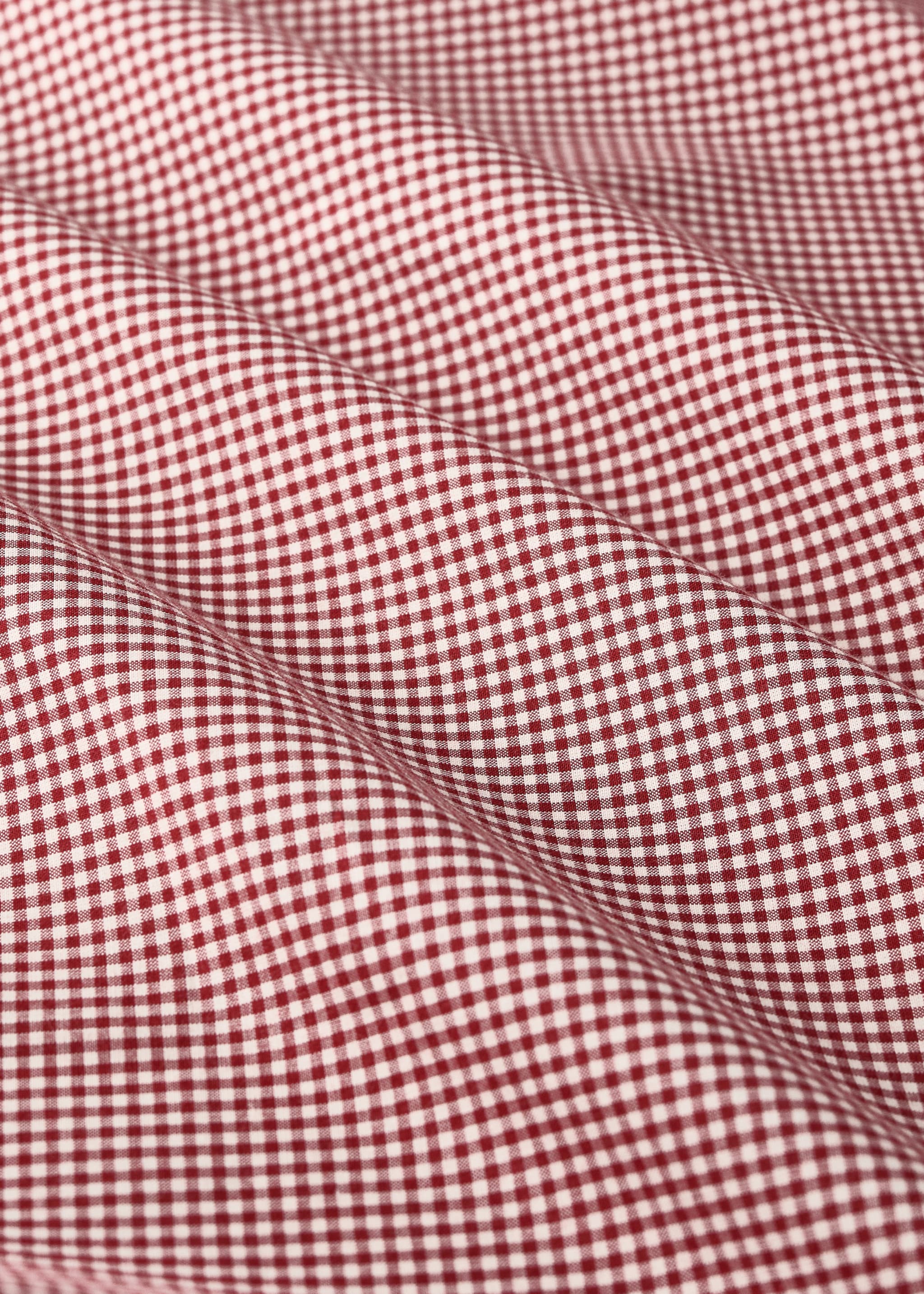 Yarn-dyed gingham-check fitted sheet for 135/140 bed - Details of the article 2, Red. Ref: 17077808-00.