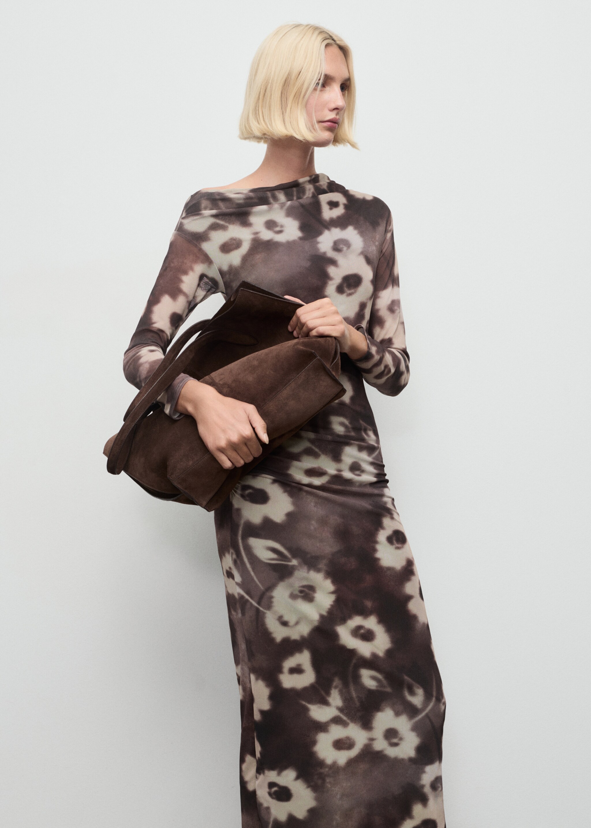 Robe amaia - Plan moyen, Marron. Ref: 17077814-00.