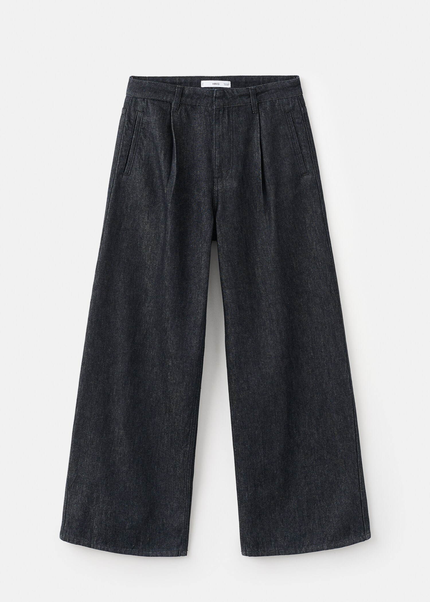 Pantalon denim large avec pinces - Article sans modèle