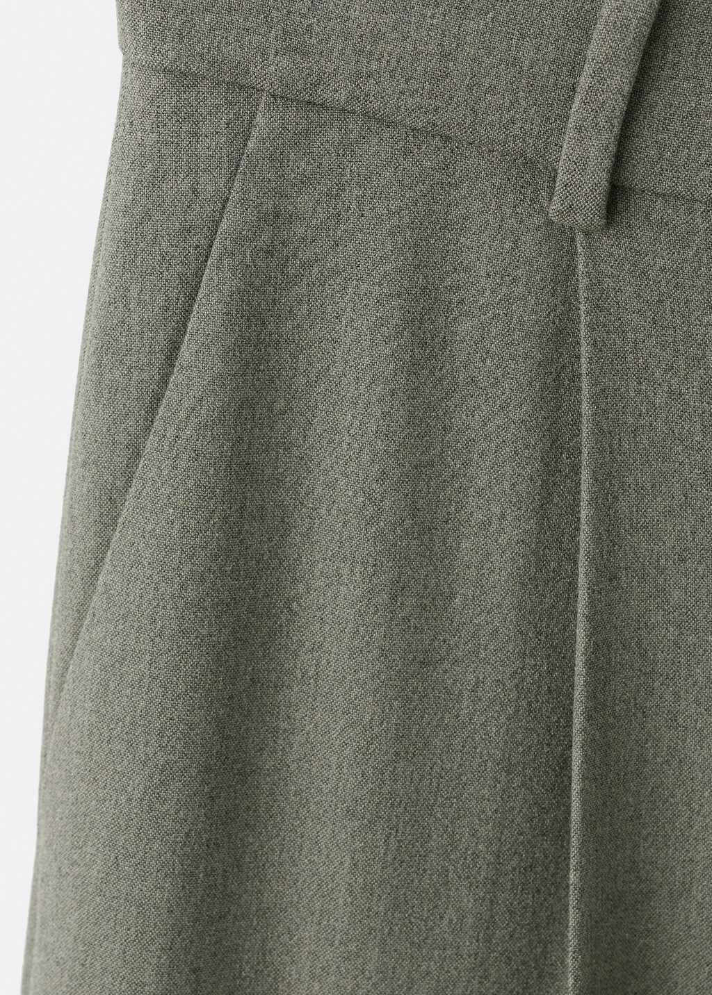 Pleated straight-leg suit pants