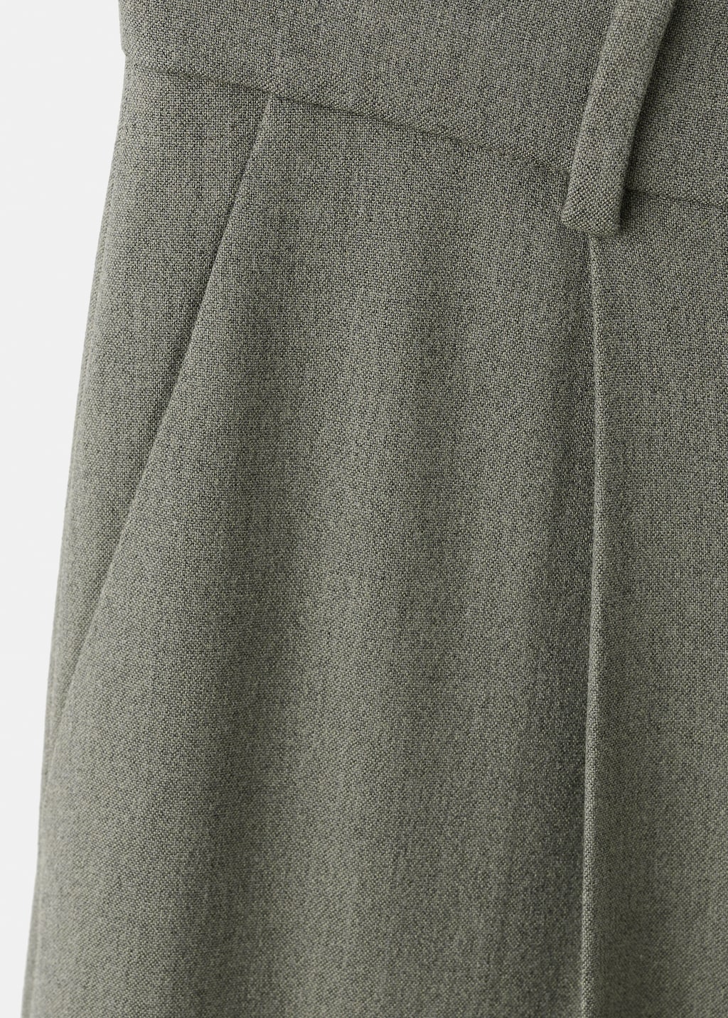 Pleated straight-leg suit pants