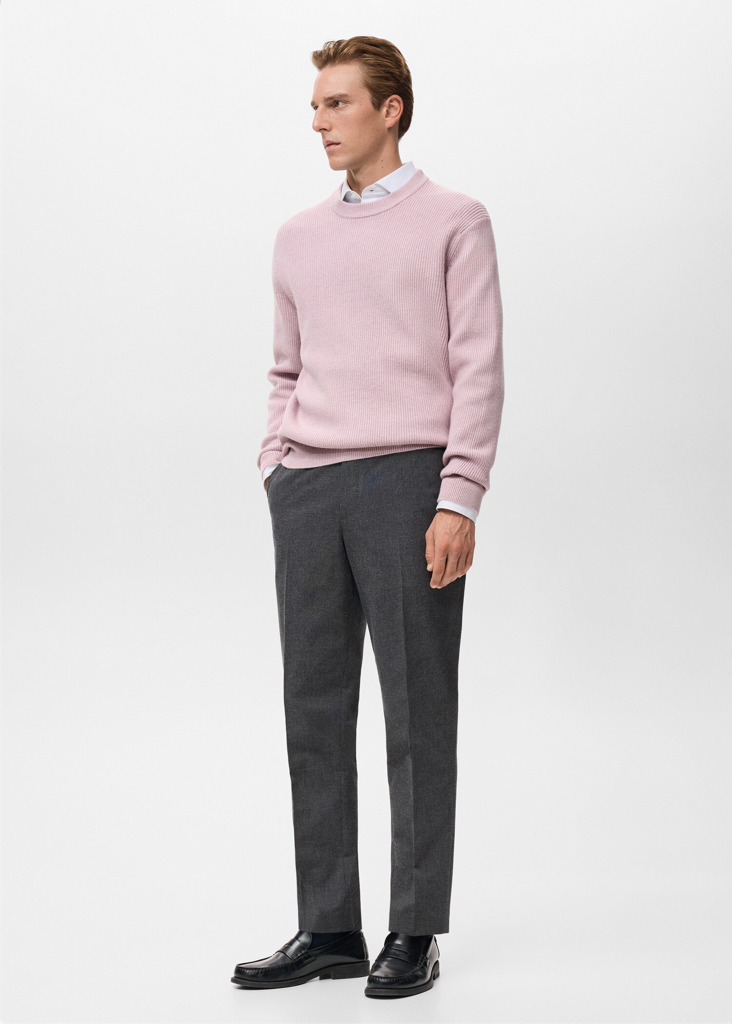 Regular-fit flannel trousers - Details of the article 2