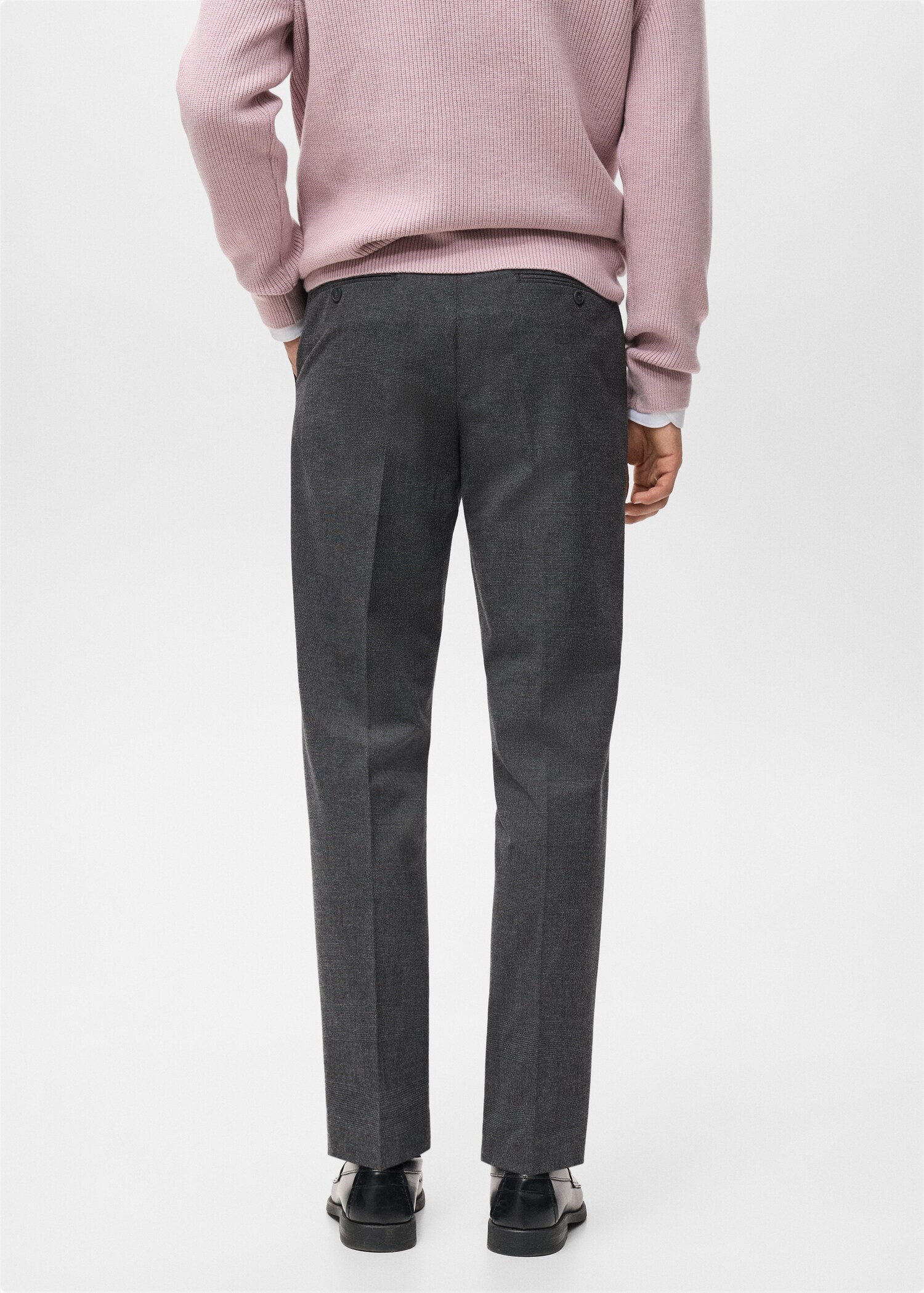 Regular-fit flannel trousers - Reverse of the article
