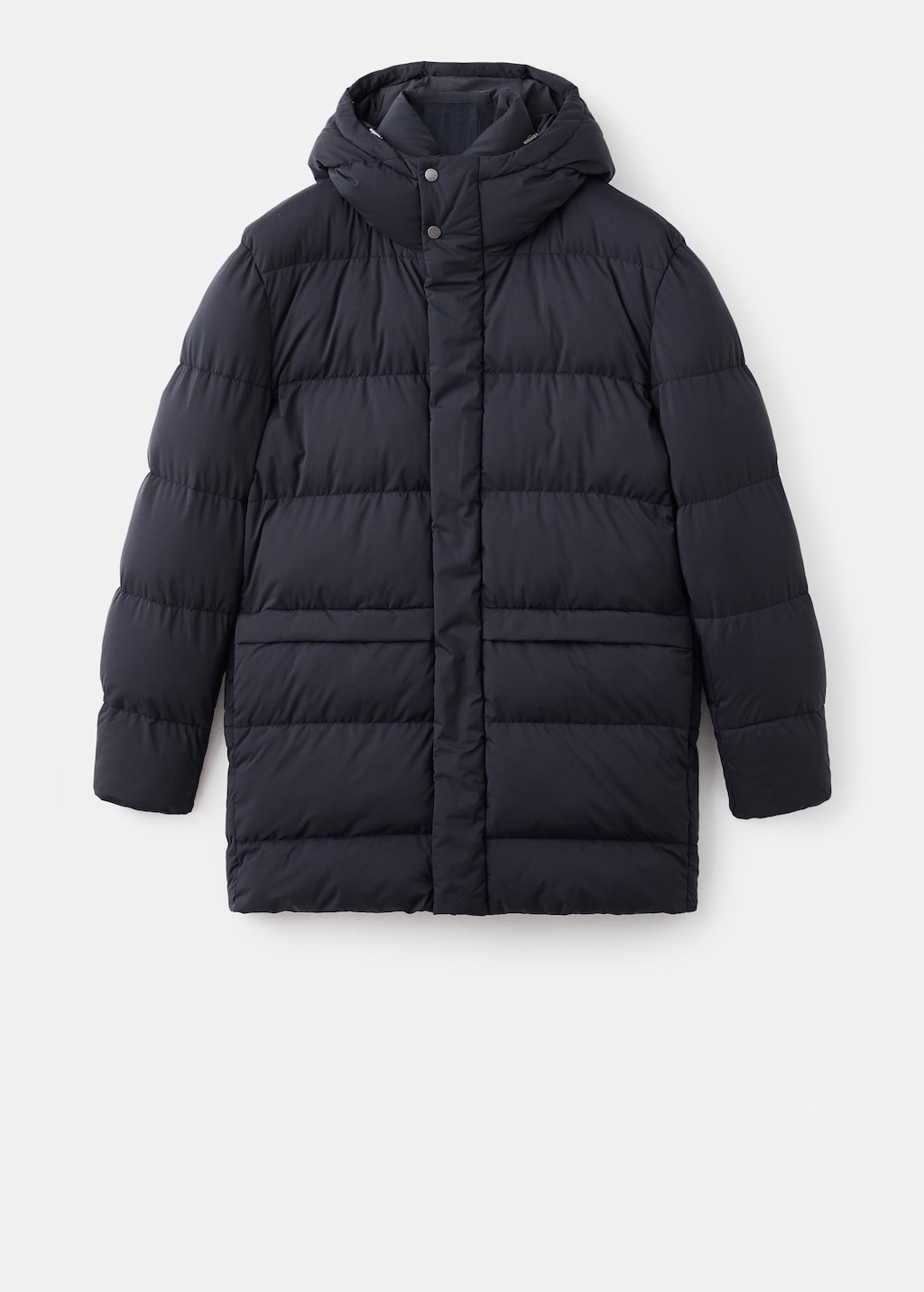 Water-repellent hood puffer coat