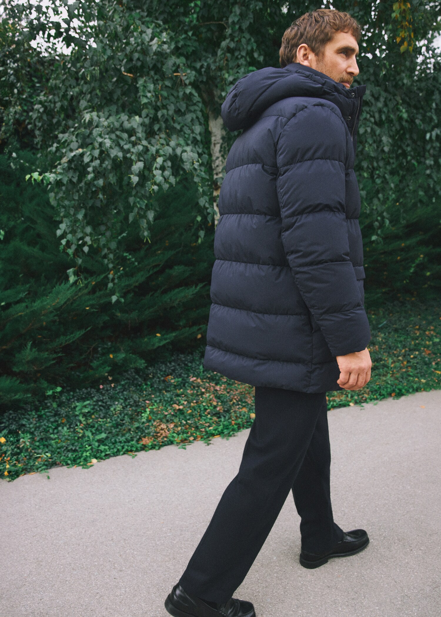 Water-repellent hood puffer coat - Details of the article 3