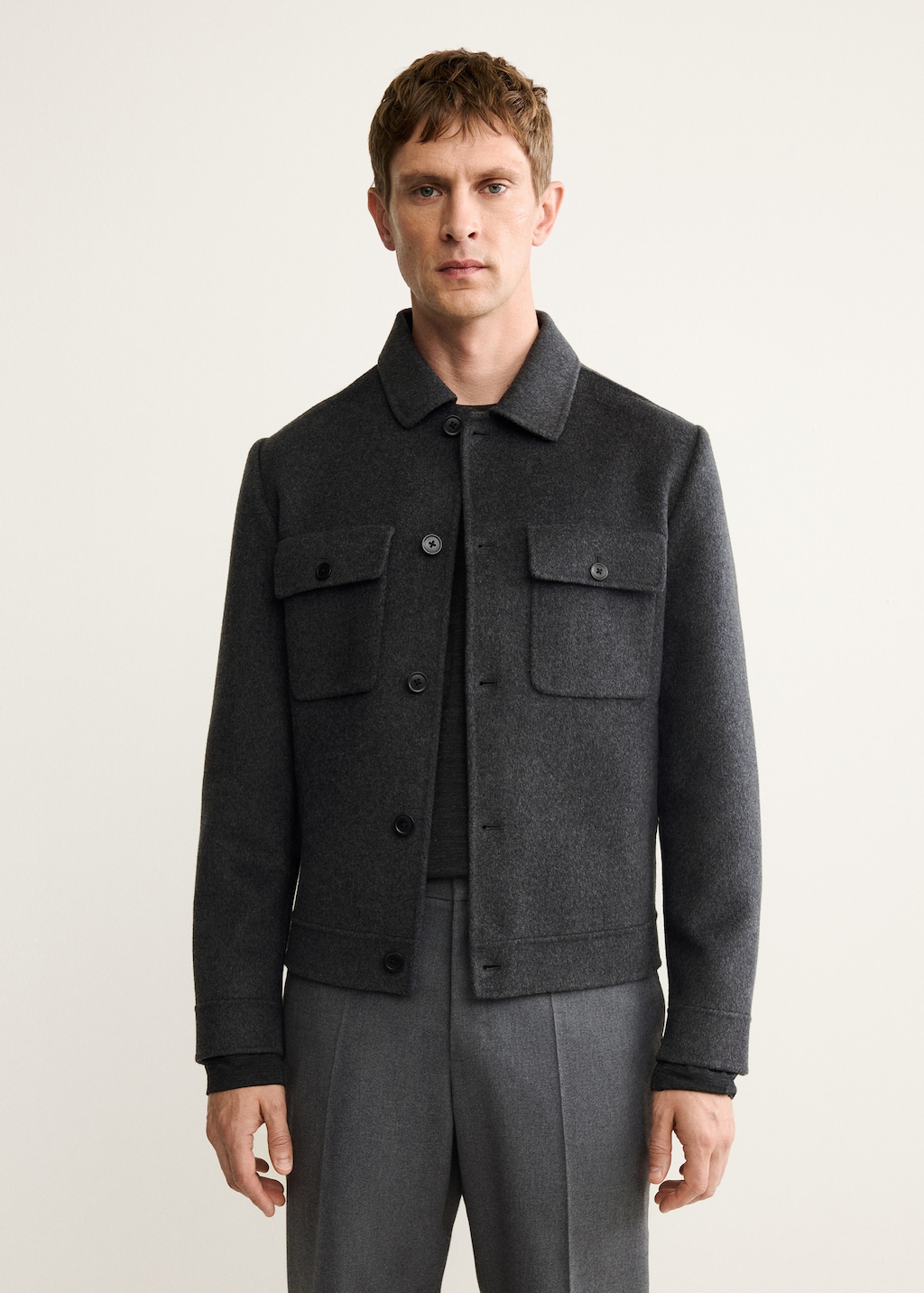 Handmade wool jacket with pockets