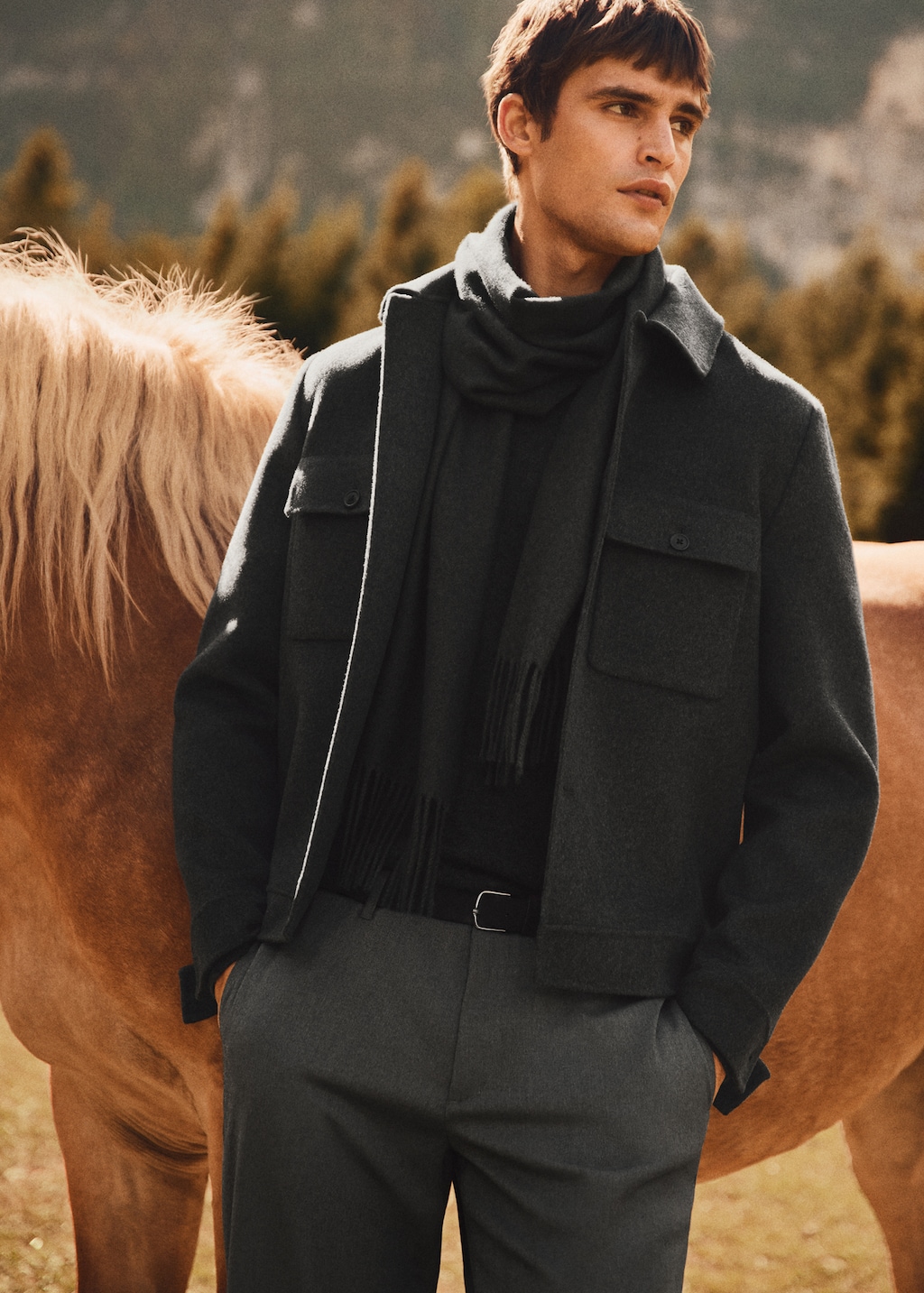 Handmade wool jacket with pockets