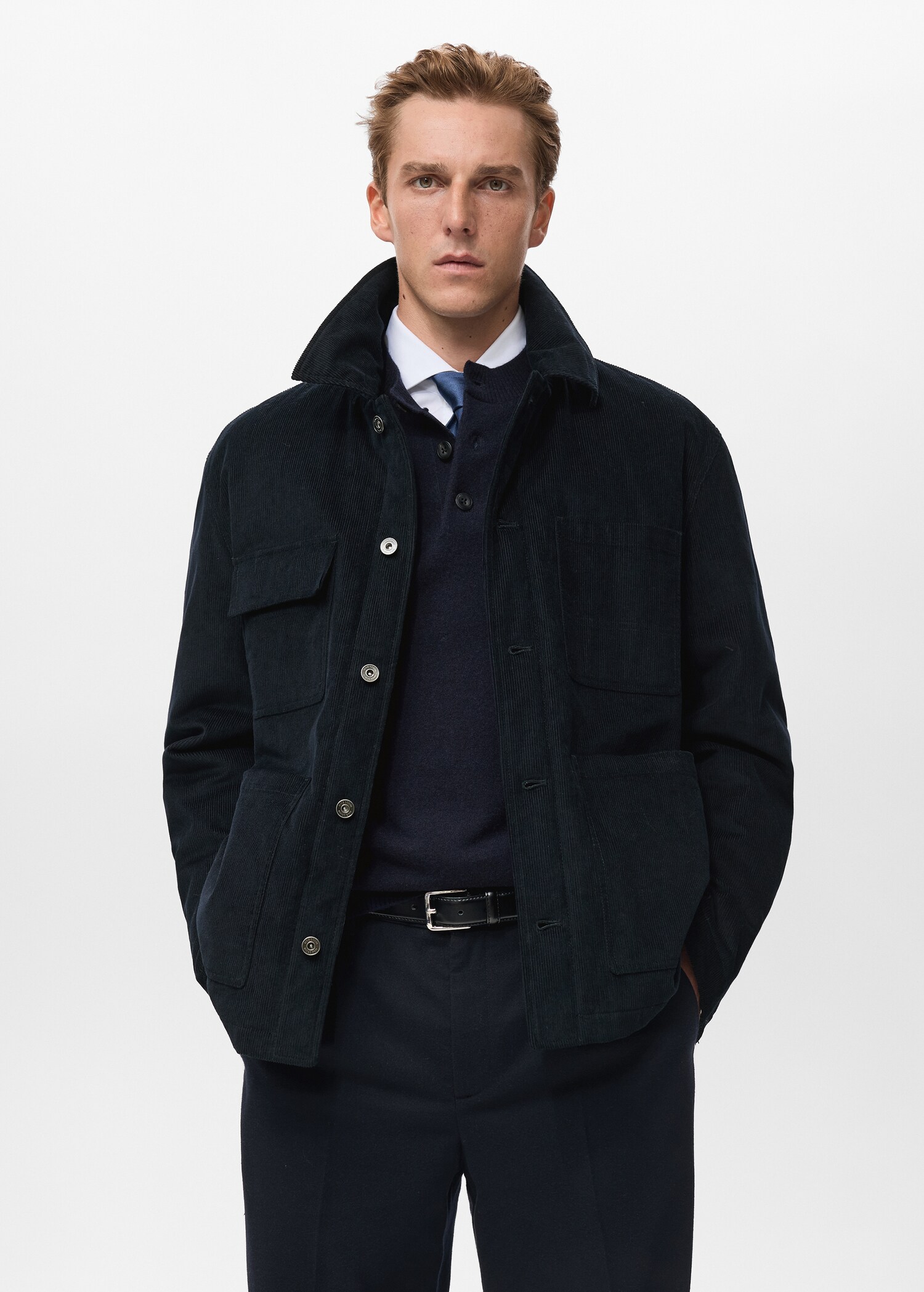 Corduroy Jacket with Pockets - Medium plane