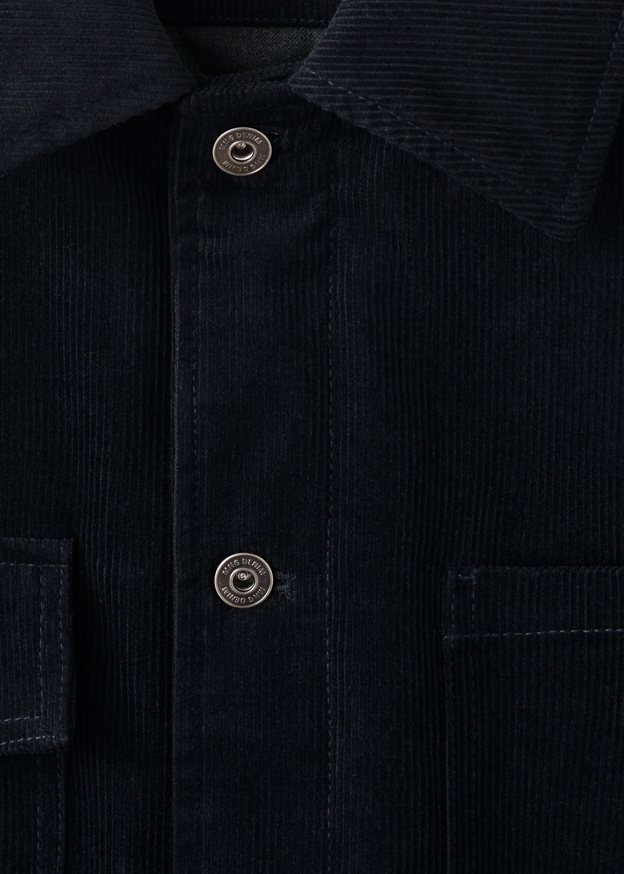 Chaqueta pana bolsillos - Detalle del artículo 8, Azul marino oscuro. Ref: 17077886-00.