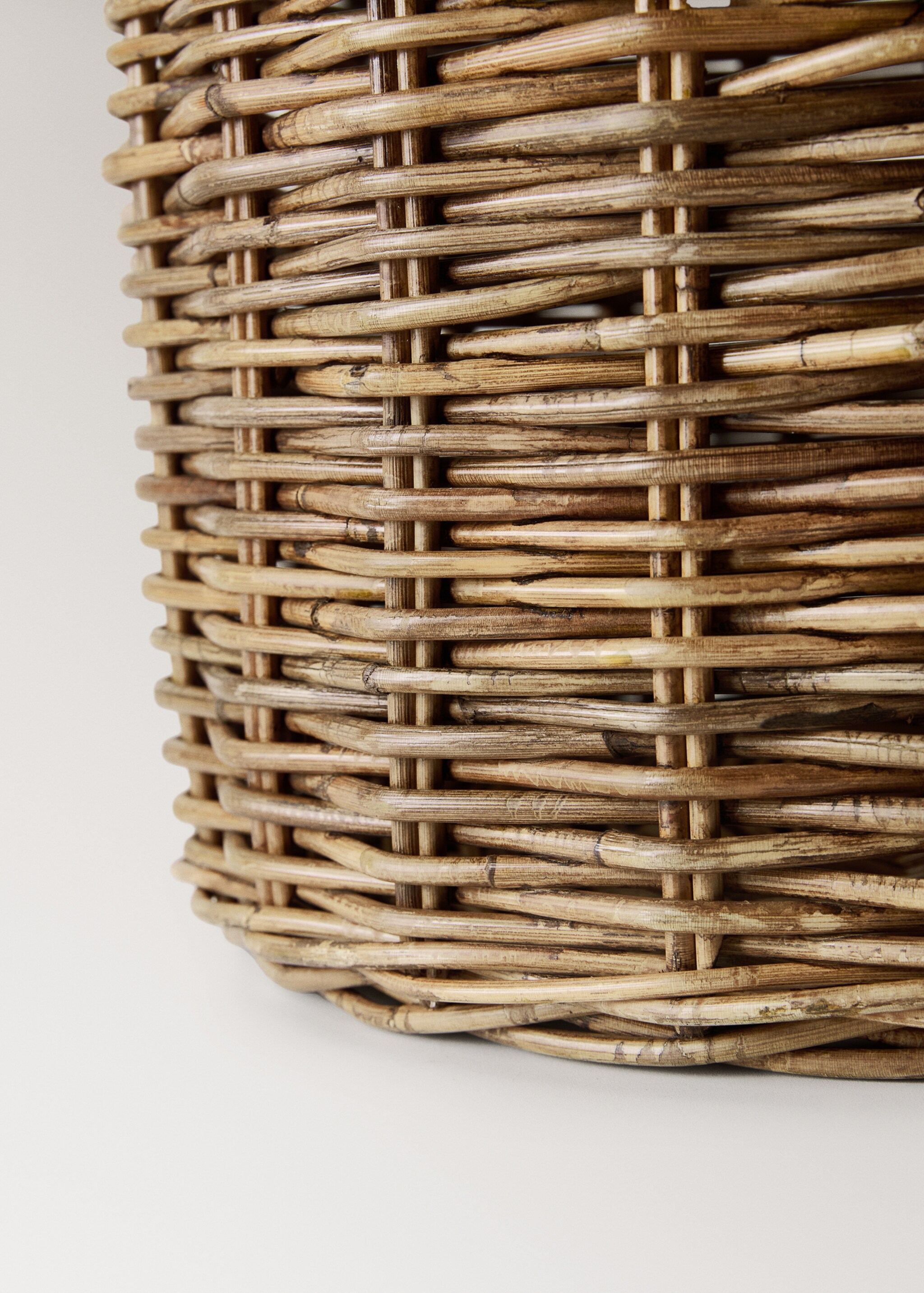 Thick rattan basket - Λεπτομέρεια του προϊόντος 3, Καφέ. Ref: 17077887-00.