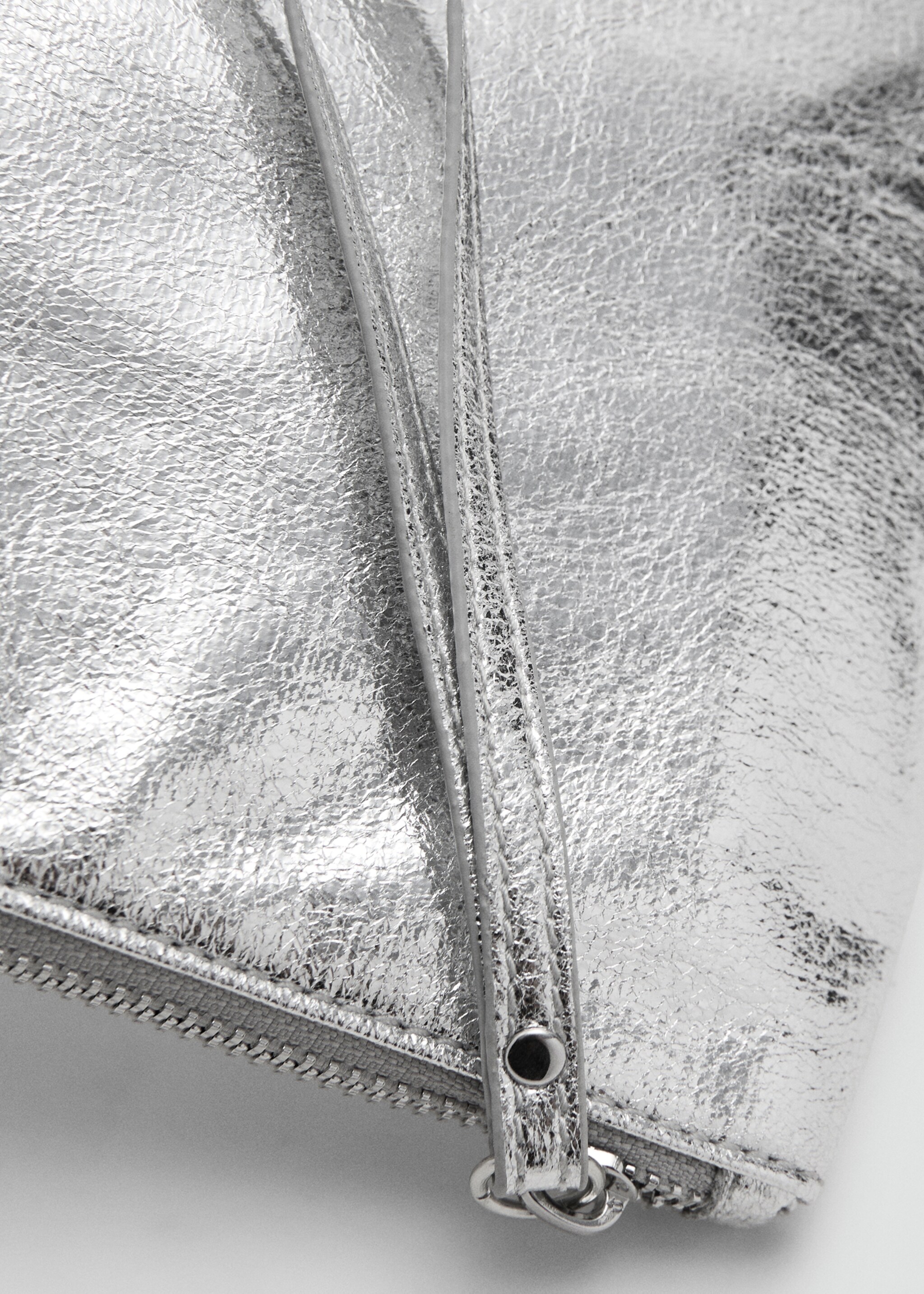 Metallic clutch - Λεπτομέρεια του προϊόντος 1, Ασημί. Ref: 17077890-00.