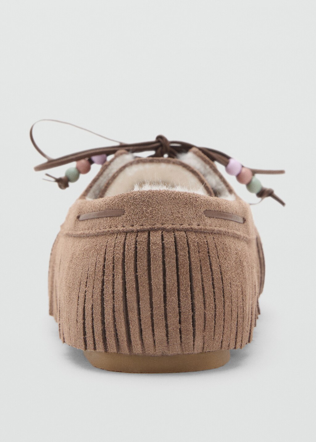 Shearling leather moccasins